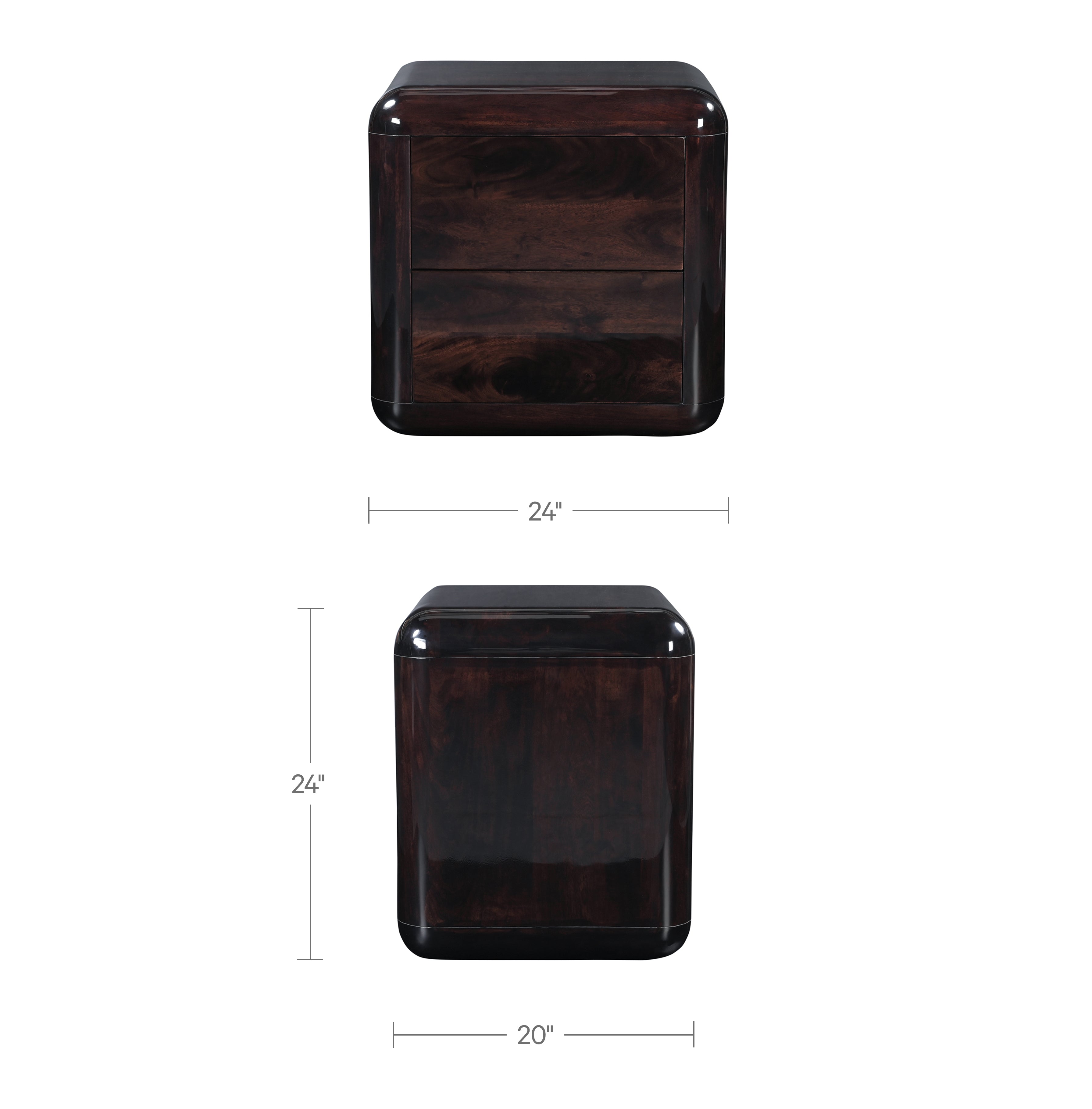 Rory Nightstand Dark Brown by Moe's Home Collection - view 6