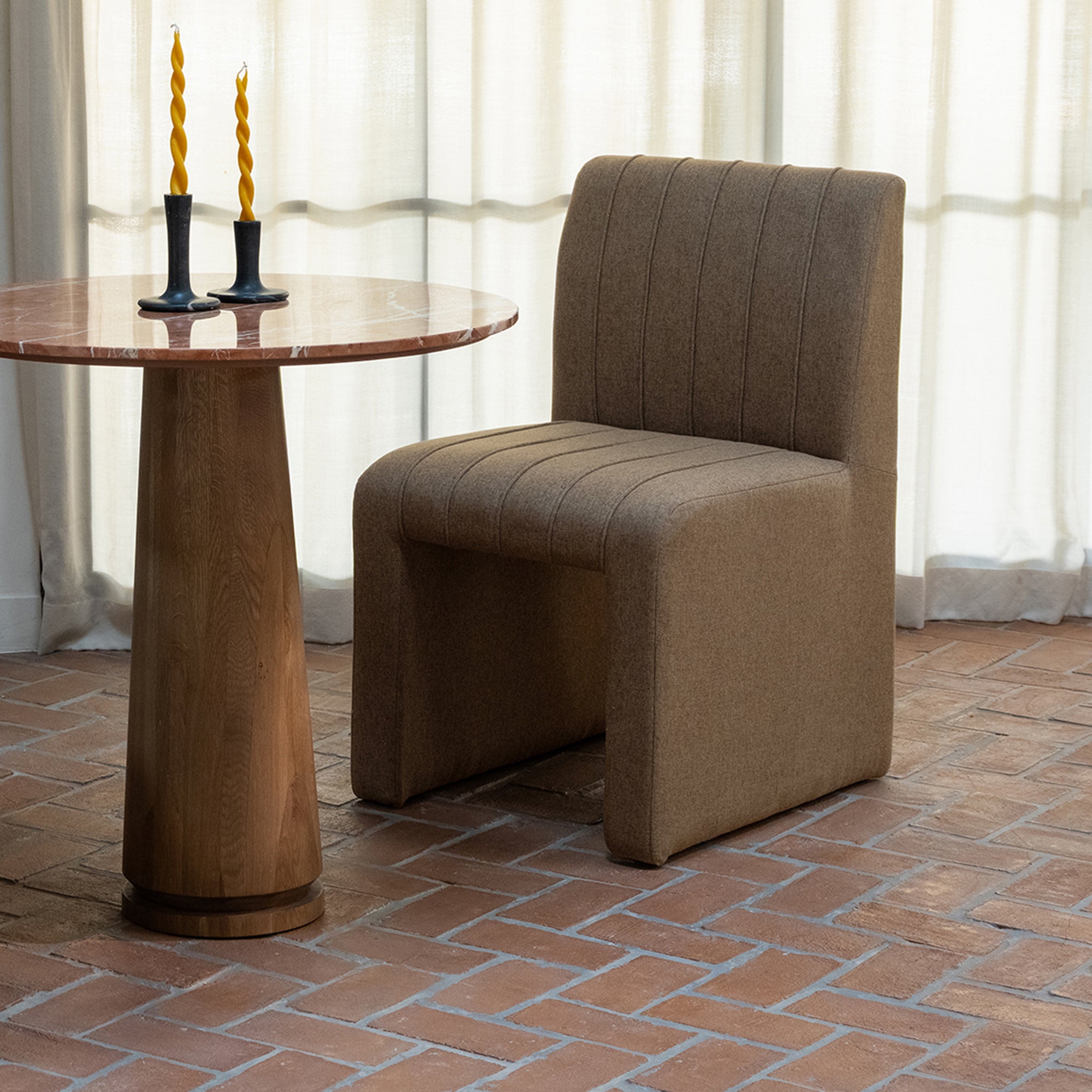 Sage Cafe Table Rosso Alicante Red Marble by Moe's Home Collection - view 4