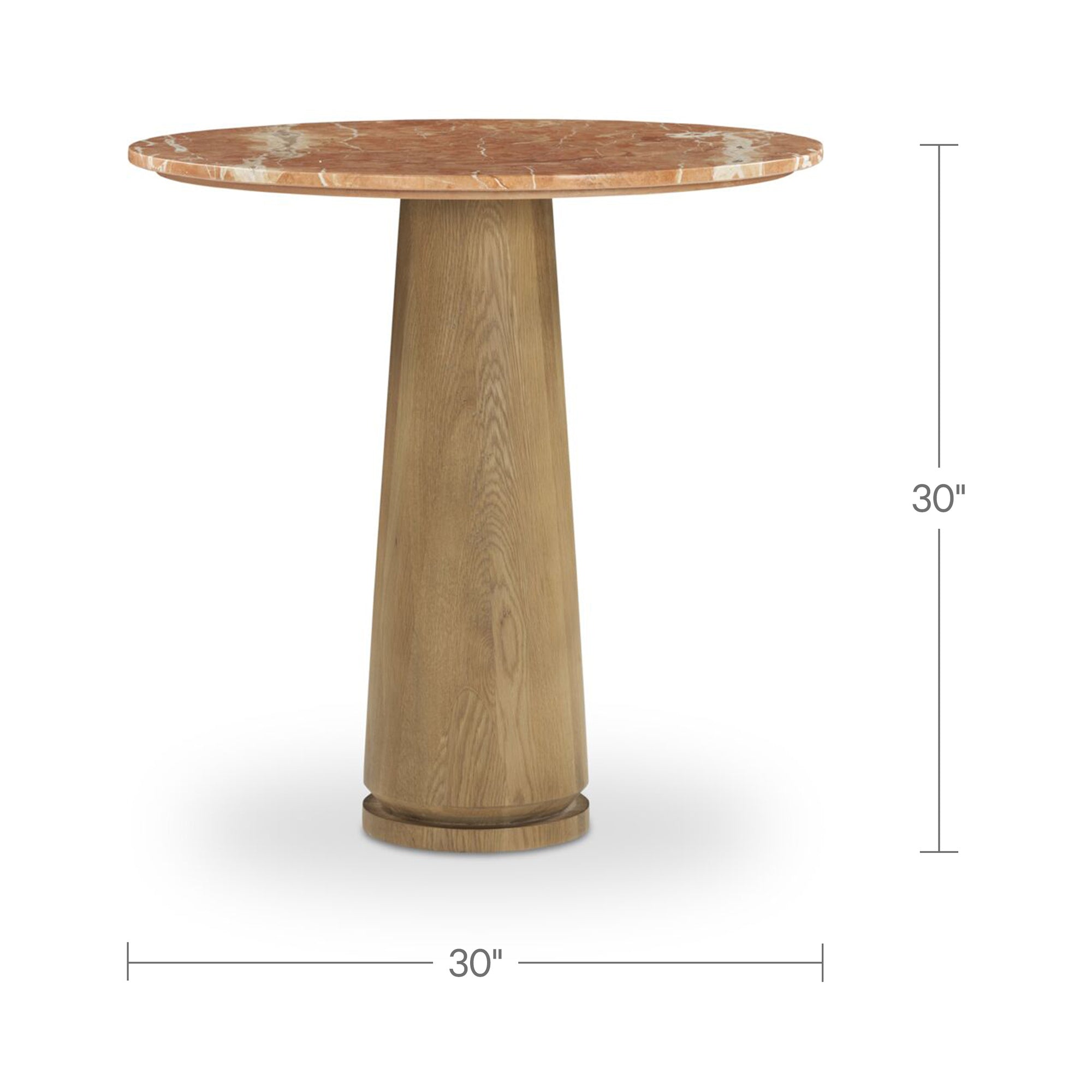 Sage Cafe Table Rosso Alicante Red Marble by Moe's Home Collection - view 5