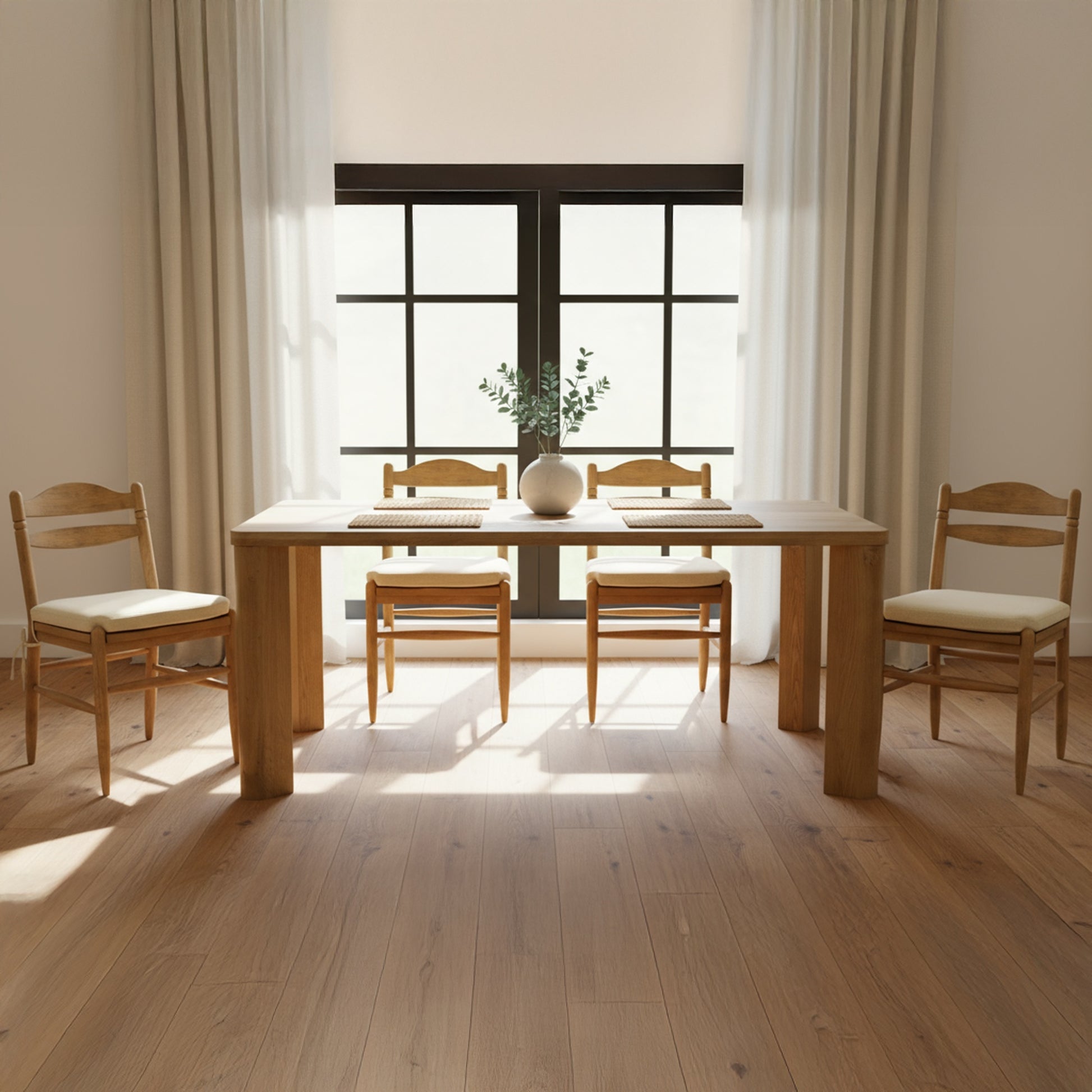 Segment Dining Table Wood Large Heritage Brown by Moe's Home Collection - view 2