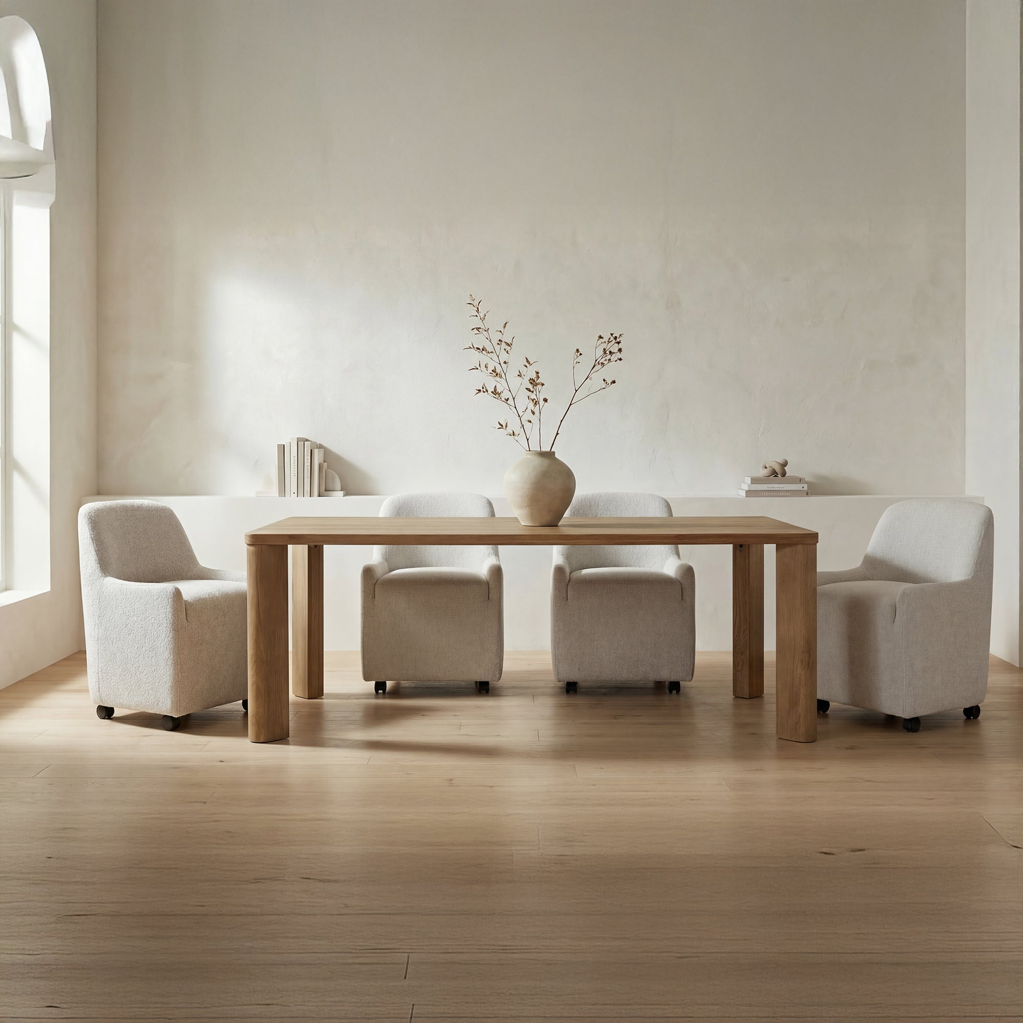 Segment Dining Table Wood Large Heritage Brown by Moe's Home Collection - view 3