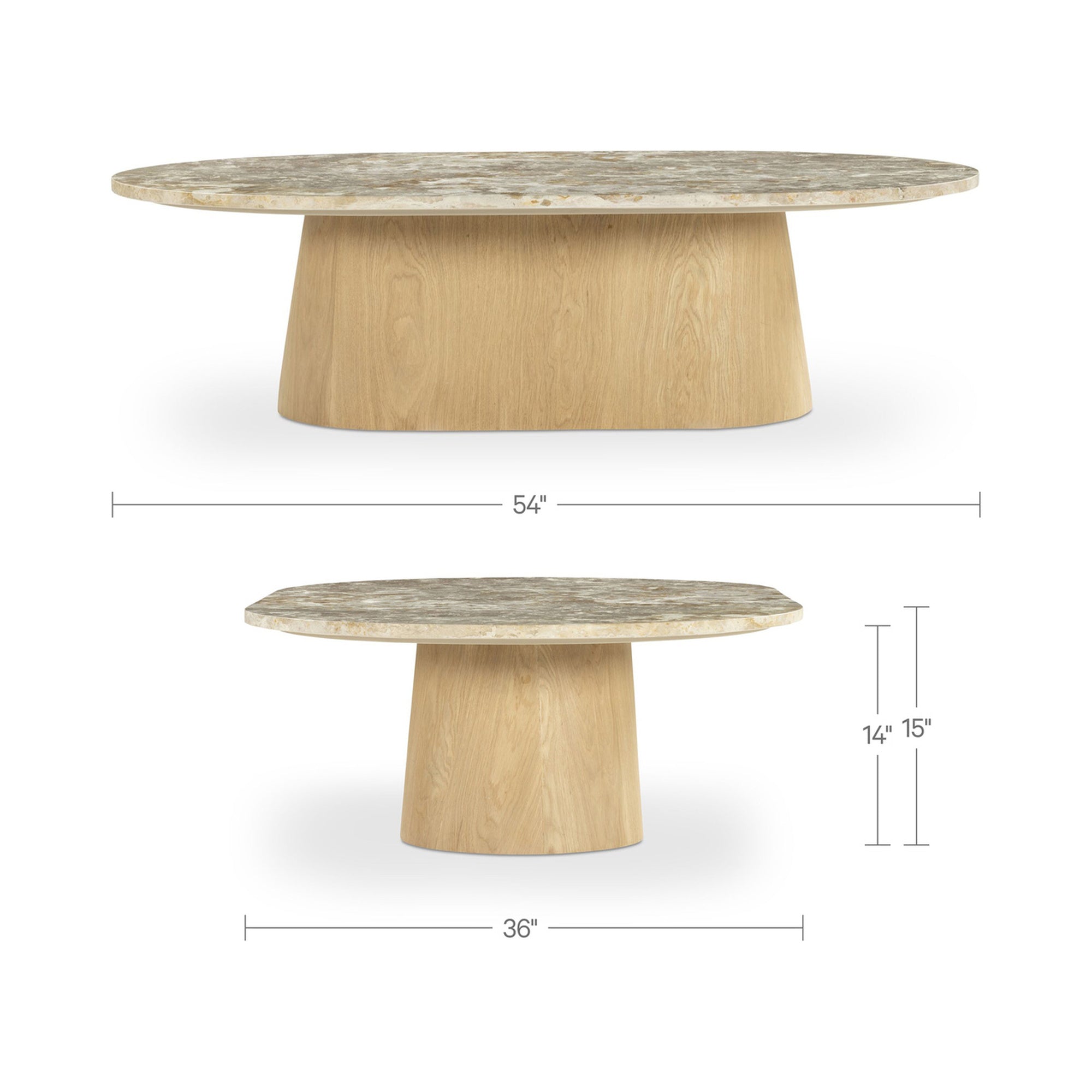 Carly Coffee Table Panther Stone by Moe's Home Collection - view 6