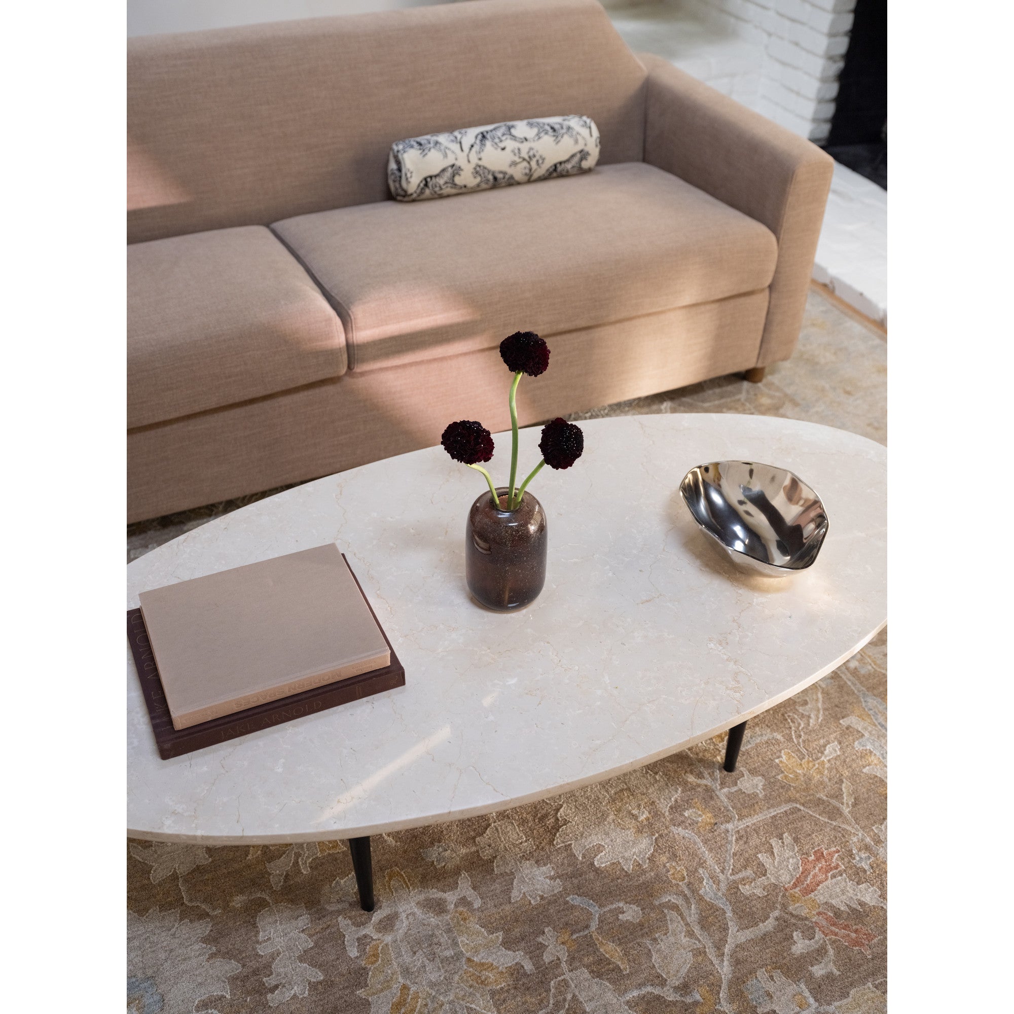 Winona Coffee Table Botticino Beige Marble by Moe's Home Collection - view 2