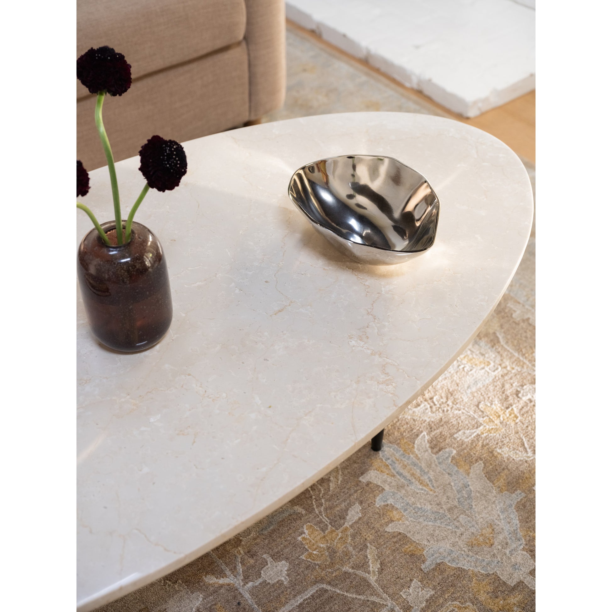 Winona Coffee Table Botticino Beige Marble by Moe's Home Collection - view 3