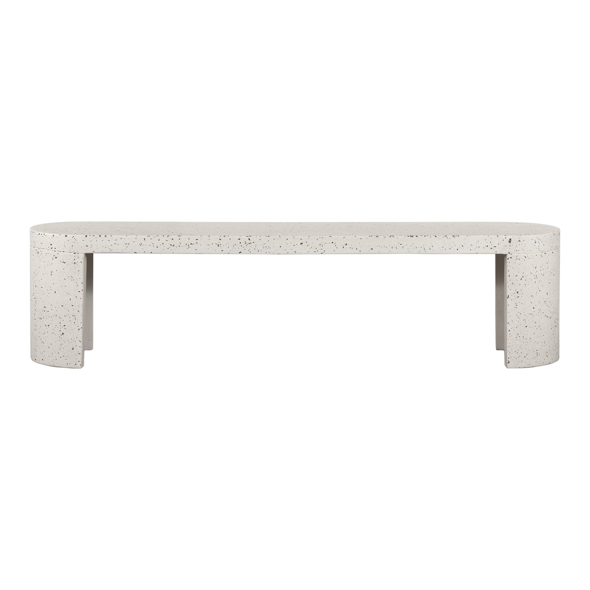 Lyon Outdoor Bench White Terrazzo by Moe's Home Collection