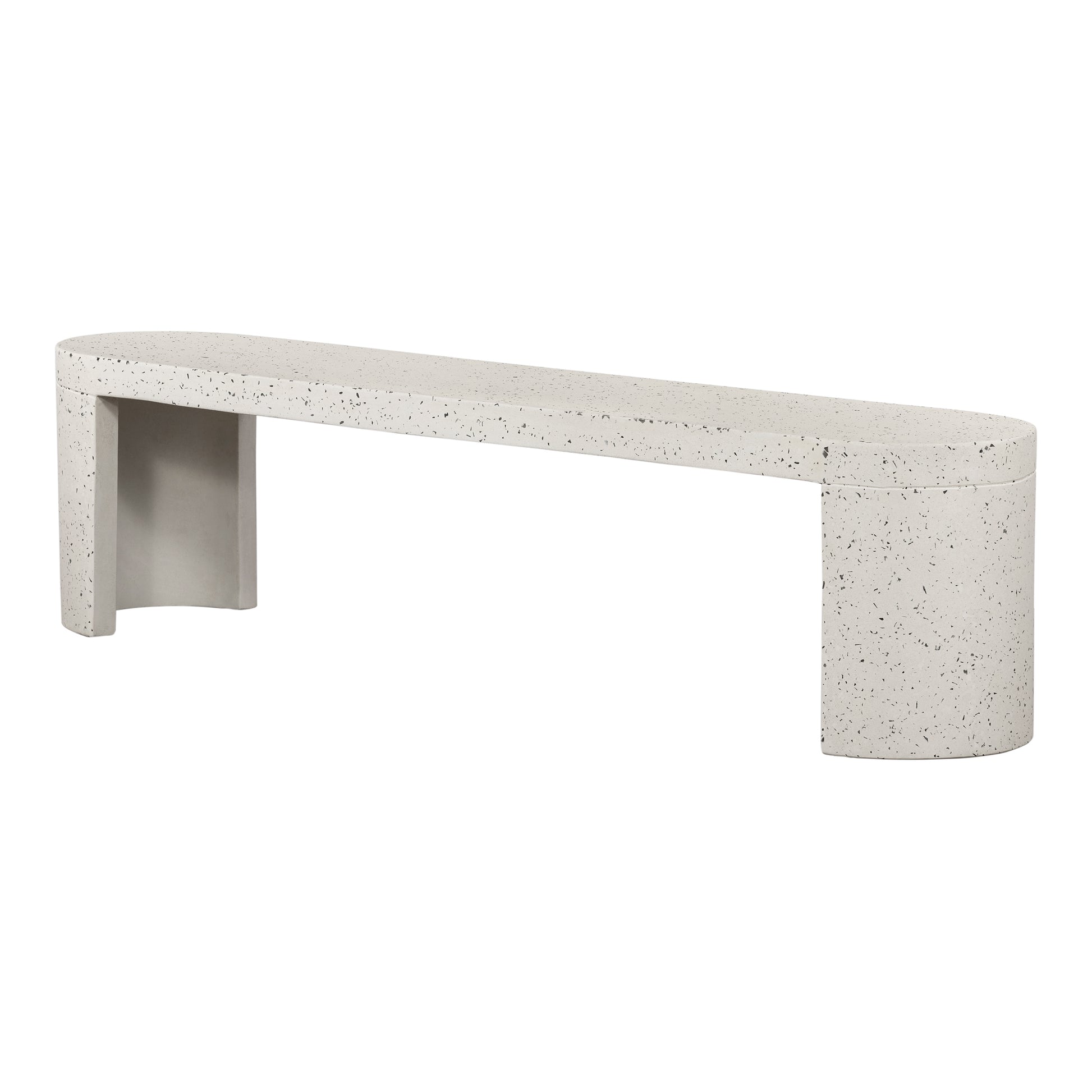 Lyon Outdoor Bench White Terrazzo by Moe's Home Collection - view 2