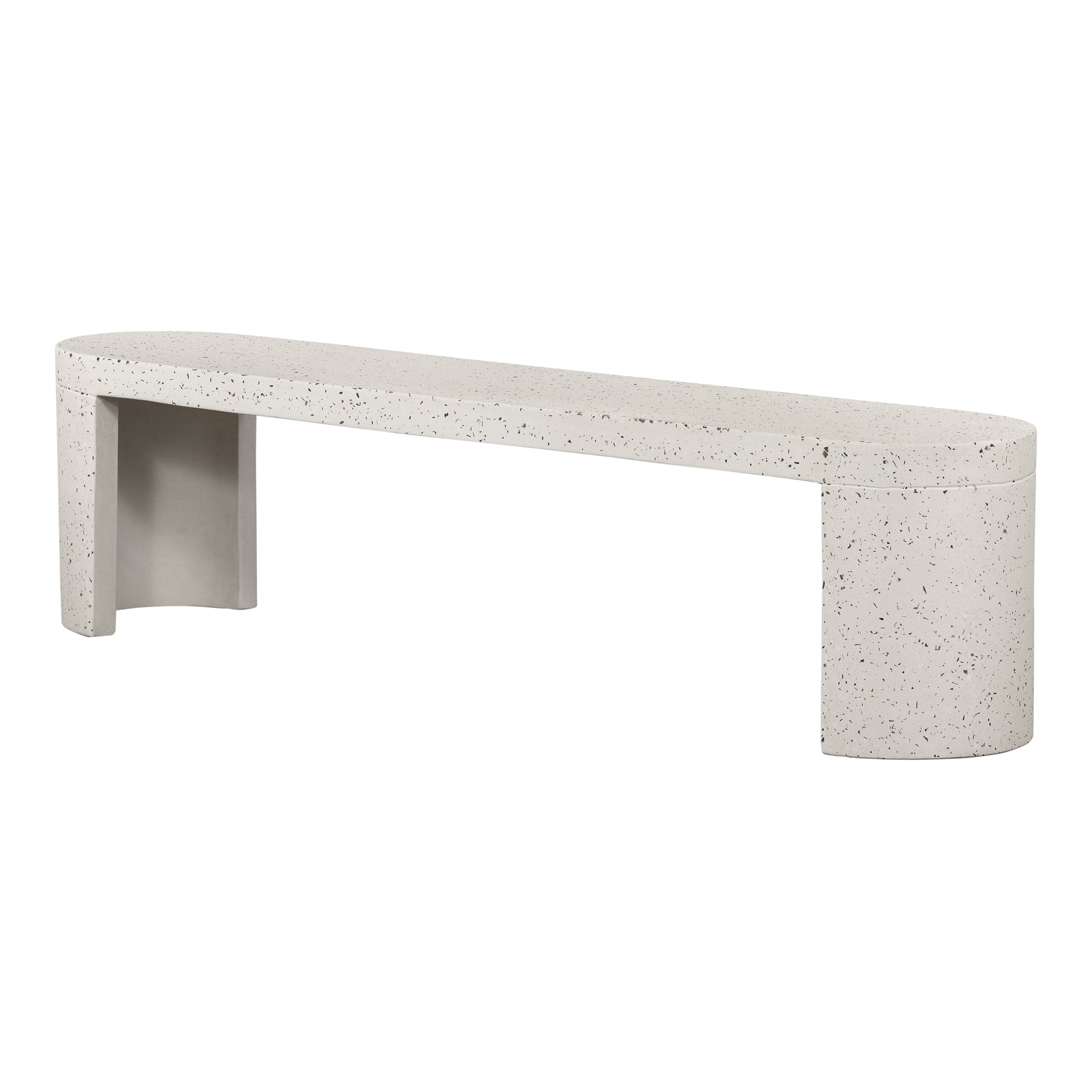 Lyon Outdoor Bench White Terrazzo by Moe's Home Collection - view 2