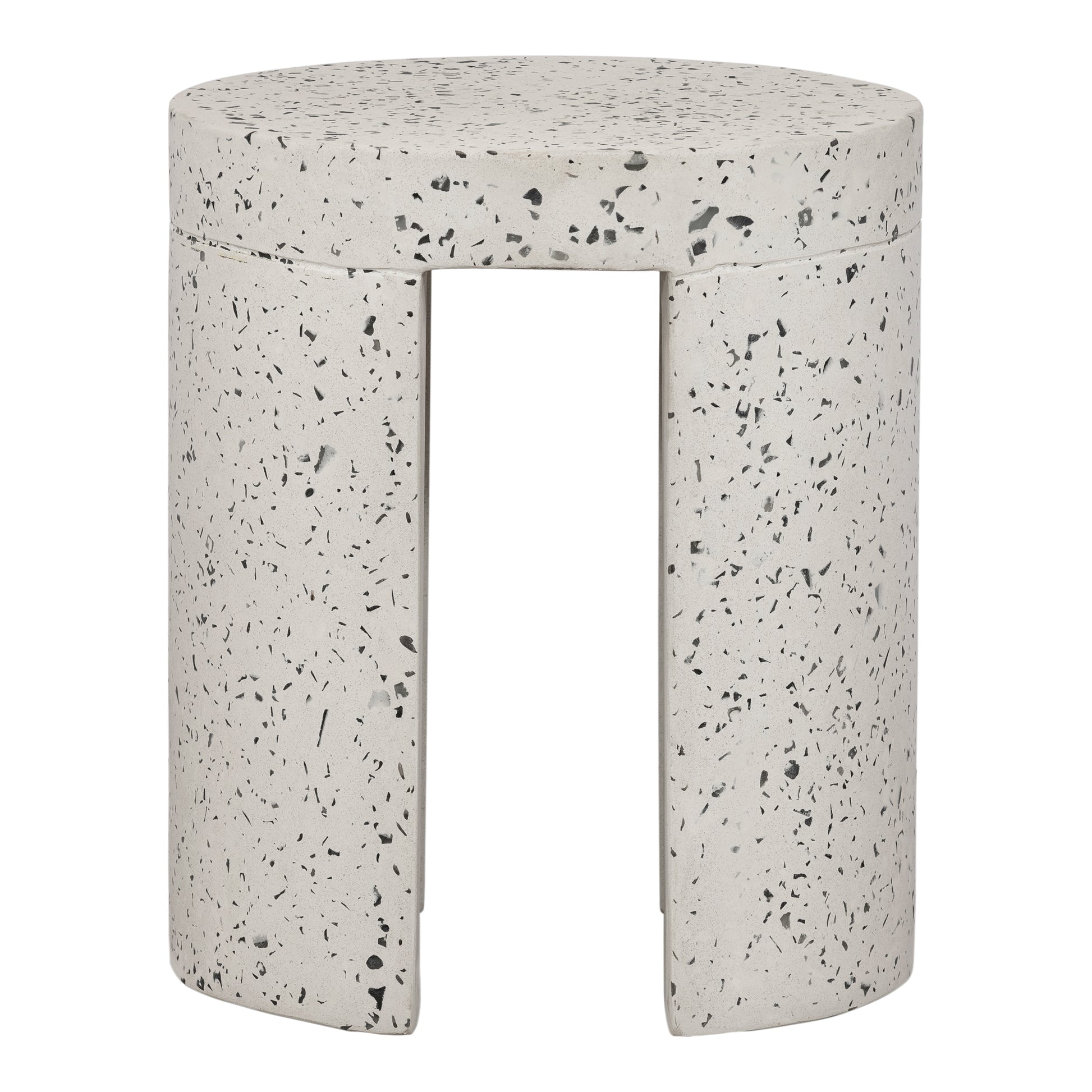 Lyon Outdoor Stool White Terrazzo by Moe's Home Collection