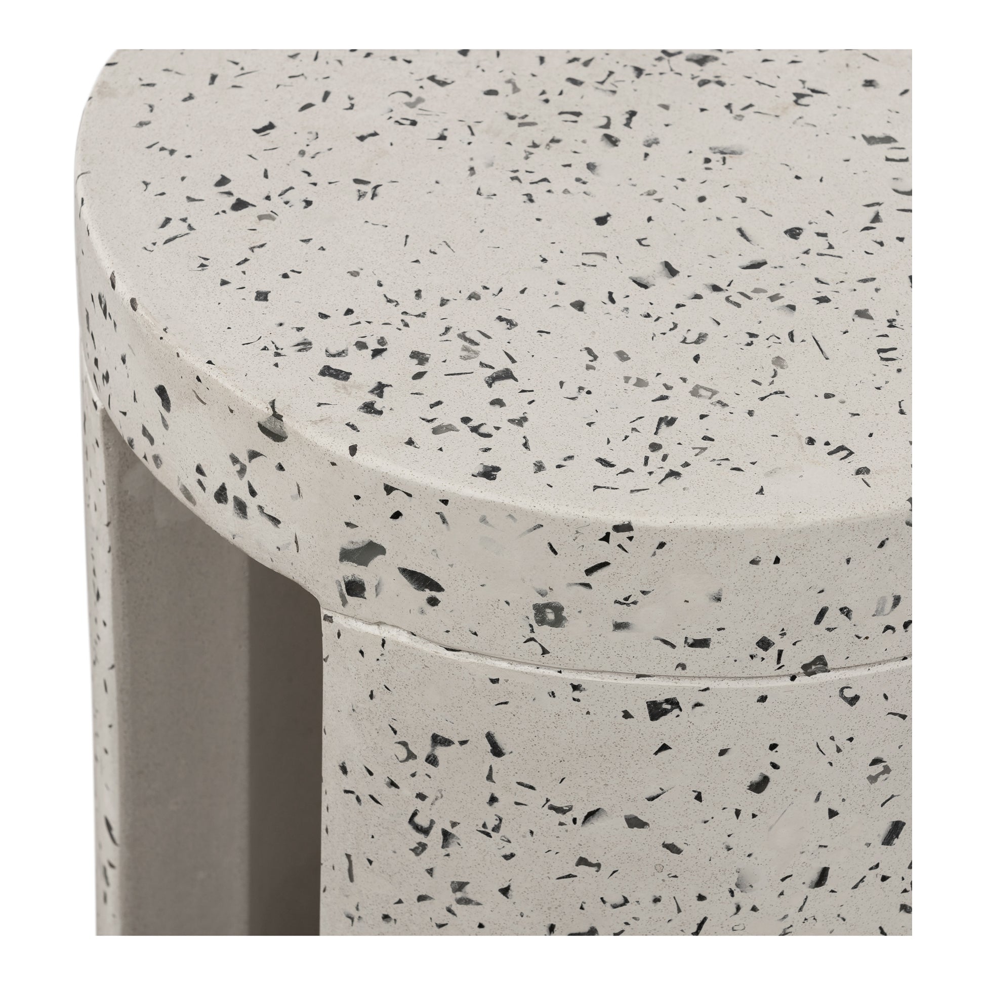 Lyon Outdoor Stool White Terrazzo by Moe's Home Collection - view 5