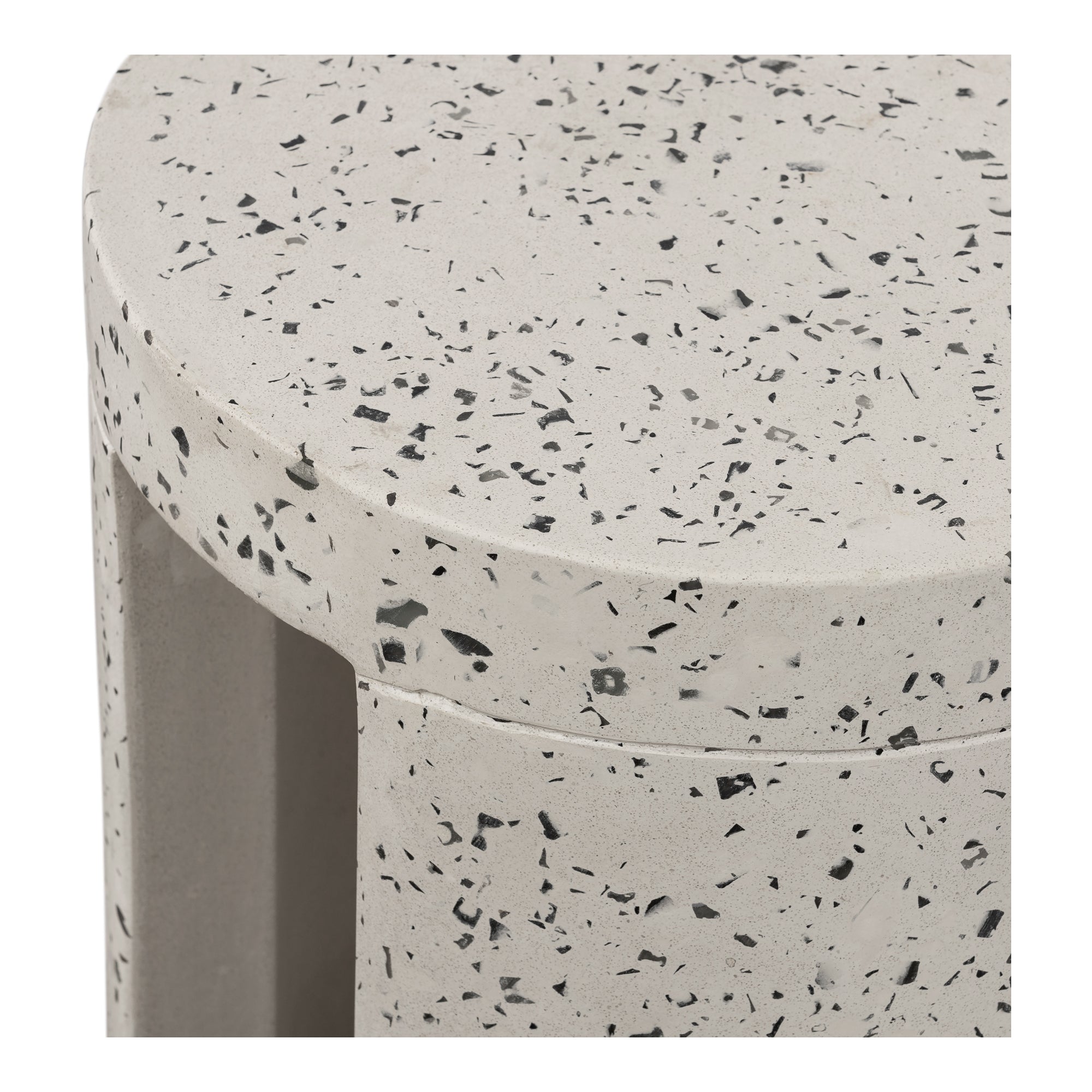 Lyon Outdoor Stool White Terrazzo by Moe's Home Collection - view 5
