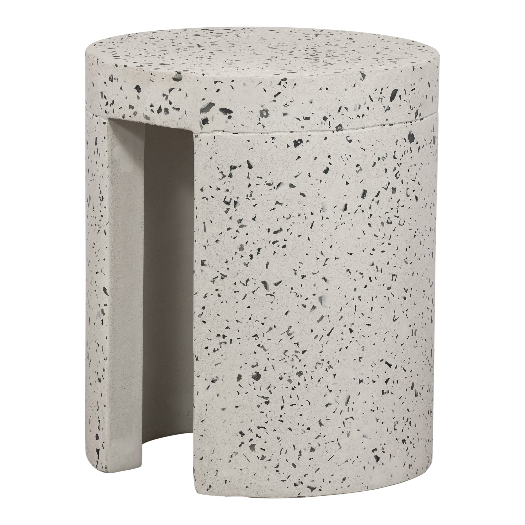 Lyon Outdoor Stool White Terrazzo by Moe's Home Collection - view 2