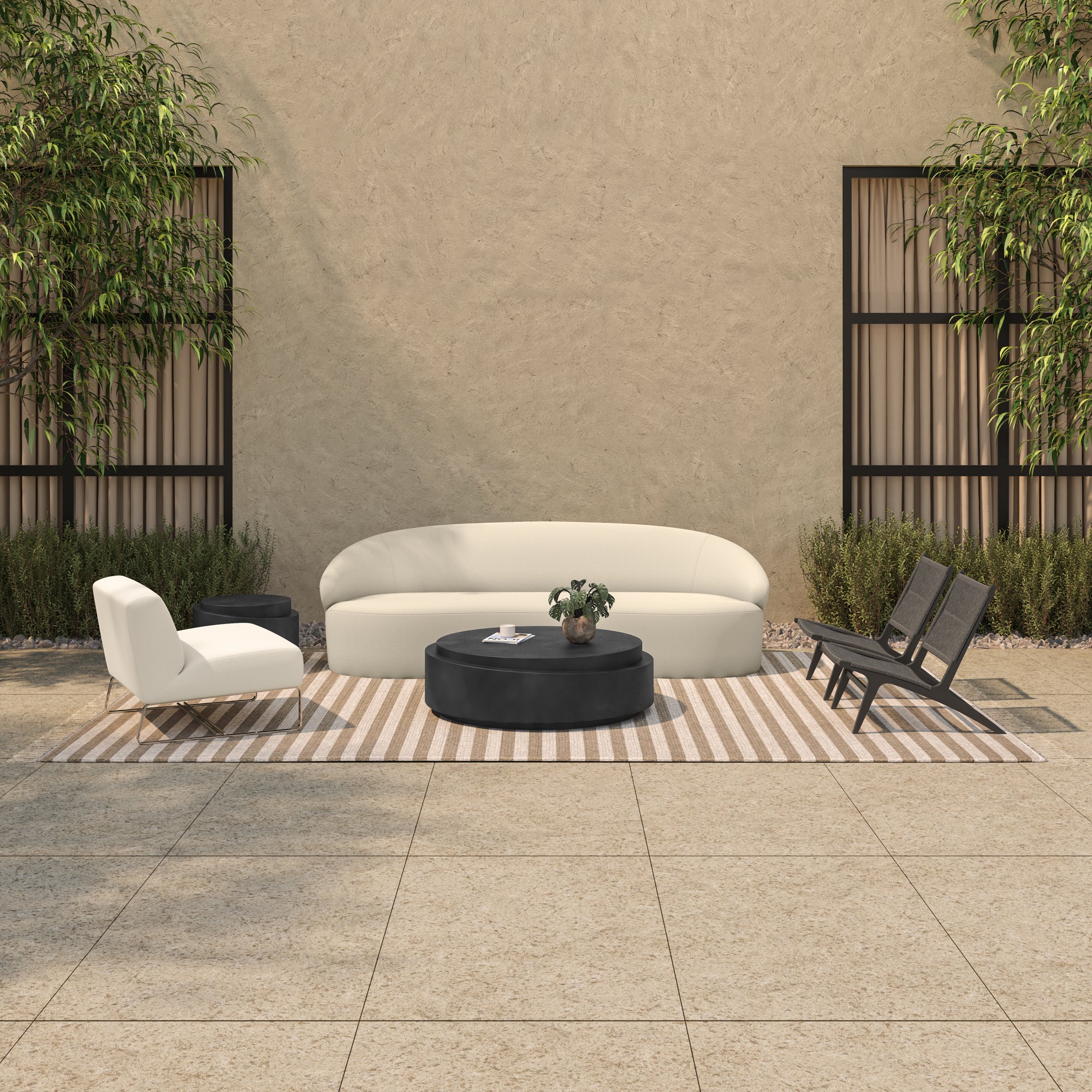 Cosmo Outdoor Coffee Table Black by Moe's Home Collection - view 3