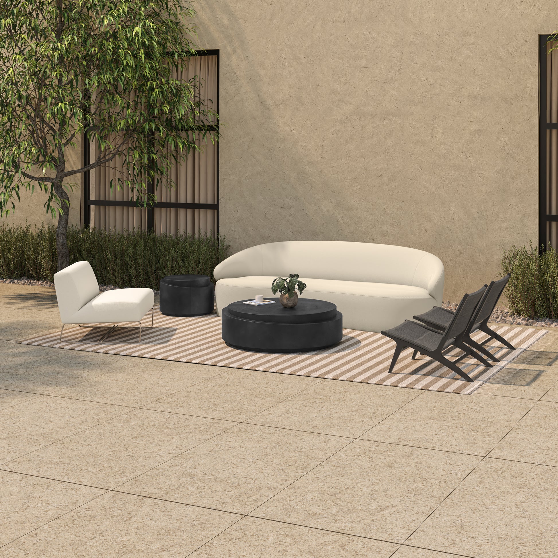 Cosmo Outdoor Coffee Table Black by Moe's Home Collection - view 4