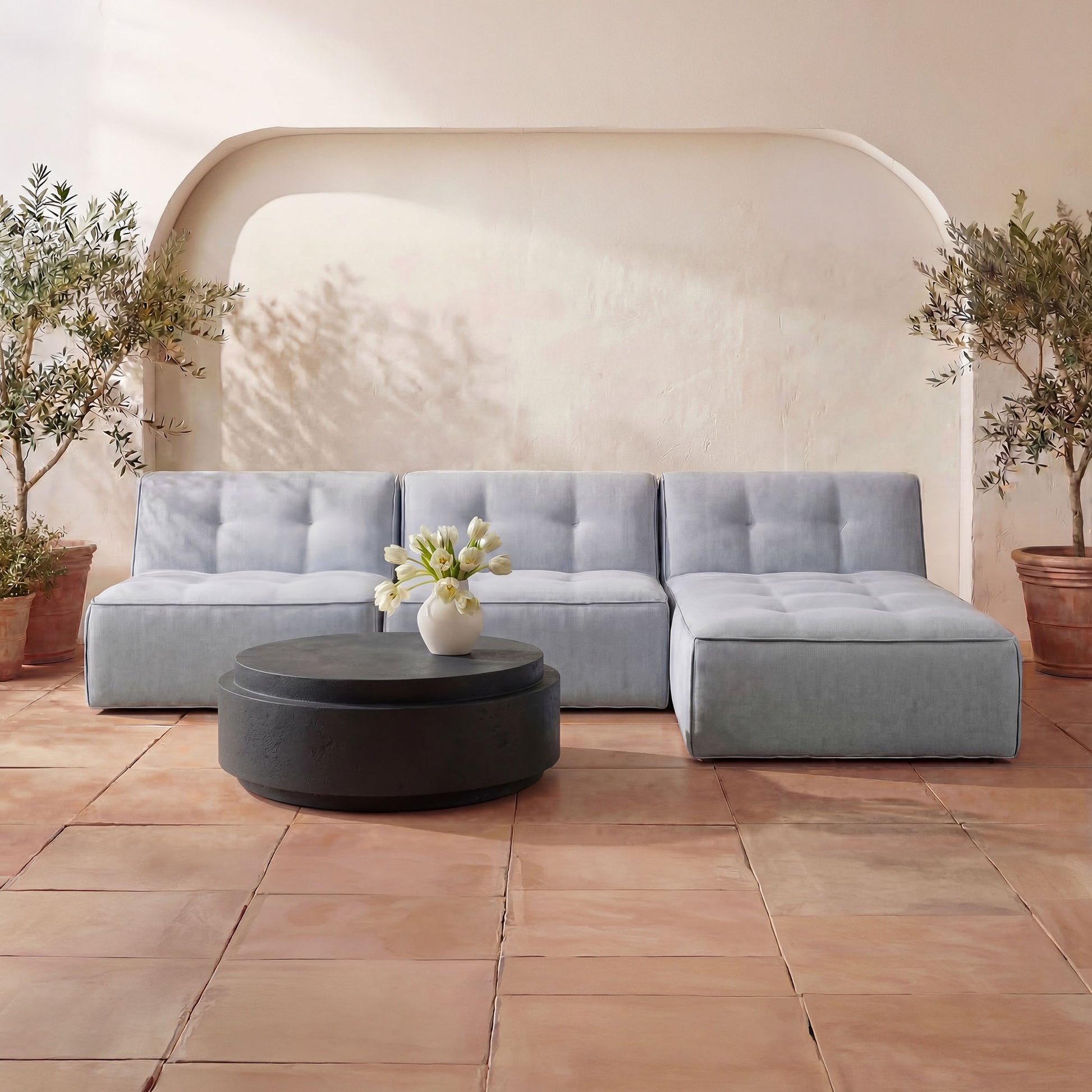 Cosmo Outdoor Coffee Table Black by Moe's Home Collection - view 2