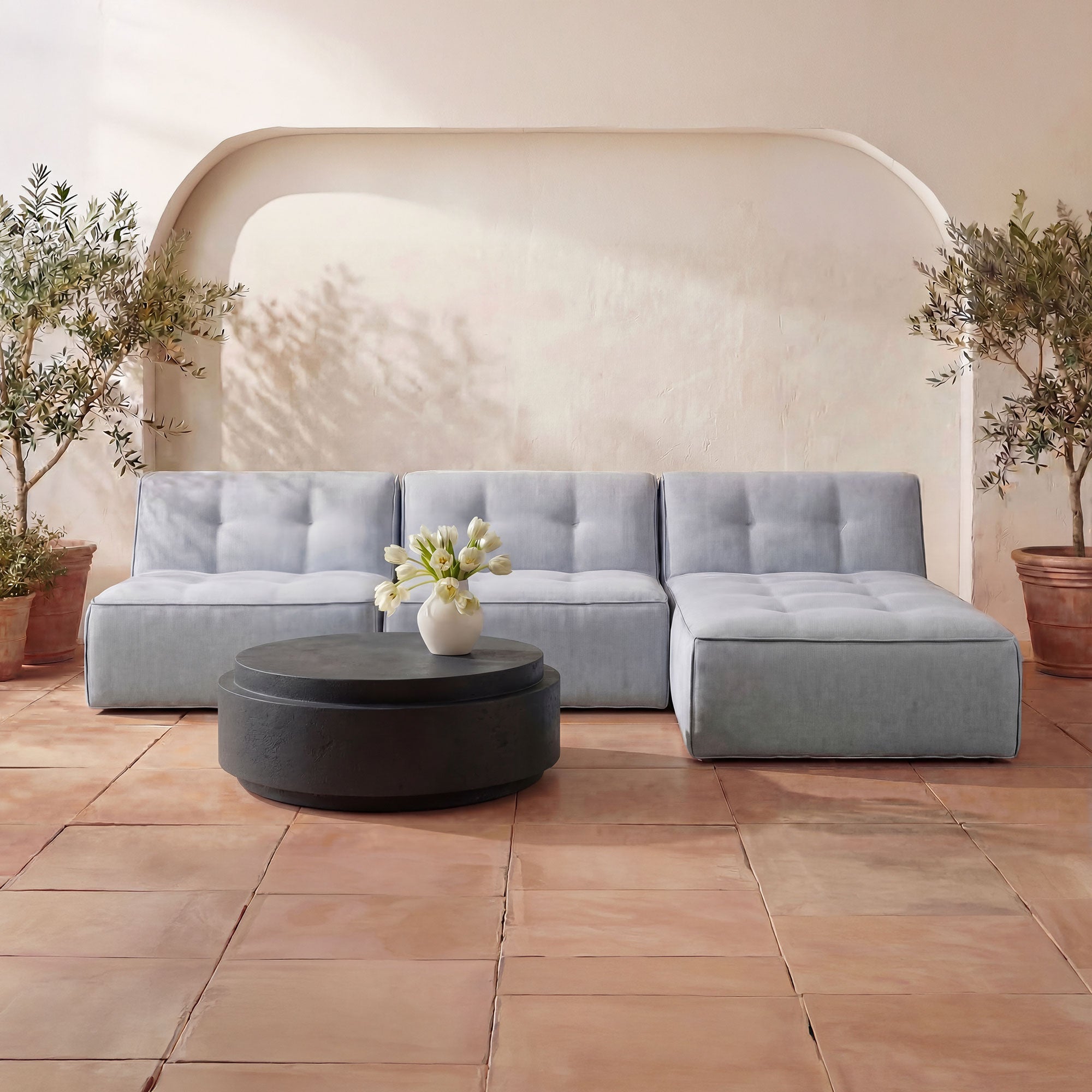 Cosmo Outdoor Coffee Table Black by Moe's Home Collection - view 2