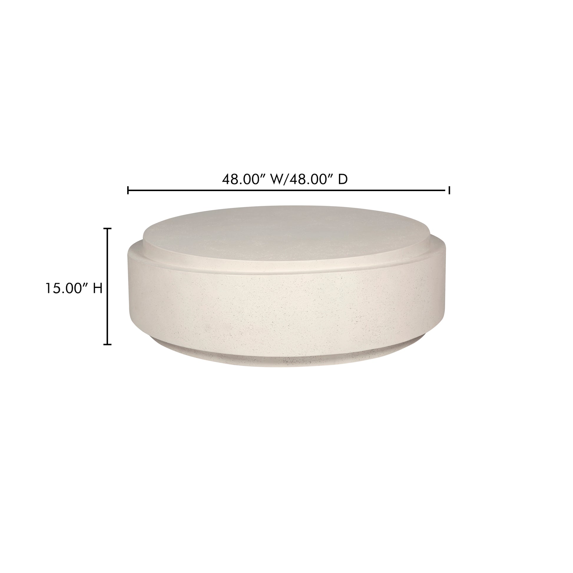 Cosmo Outdoor Coffee Table Off White by Moe's Home Collection - view 5