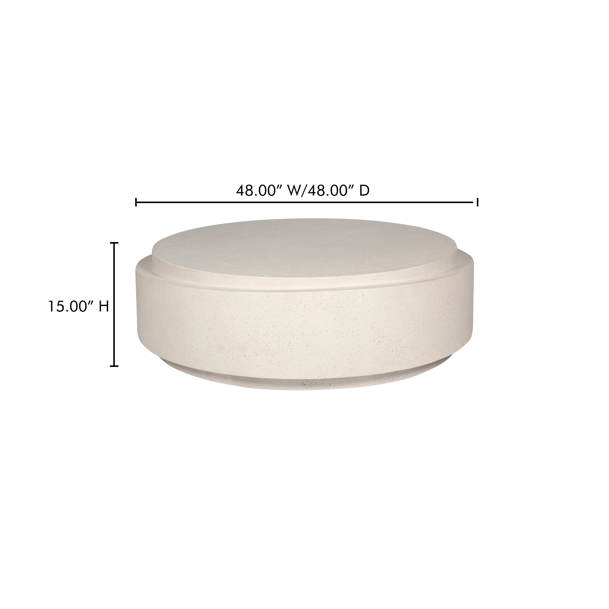 Cosmo Outdoor Coffee Table Off White by Moe's Home Collection - view 5