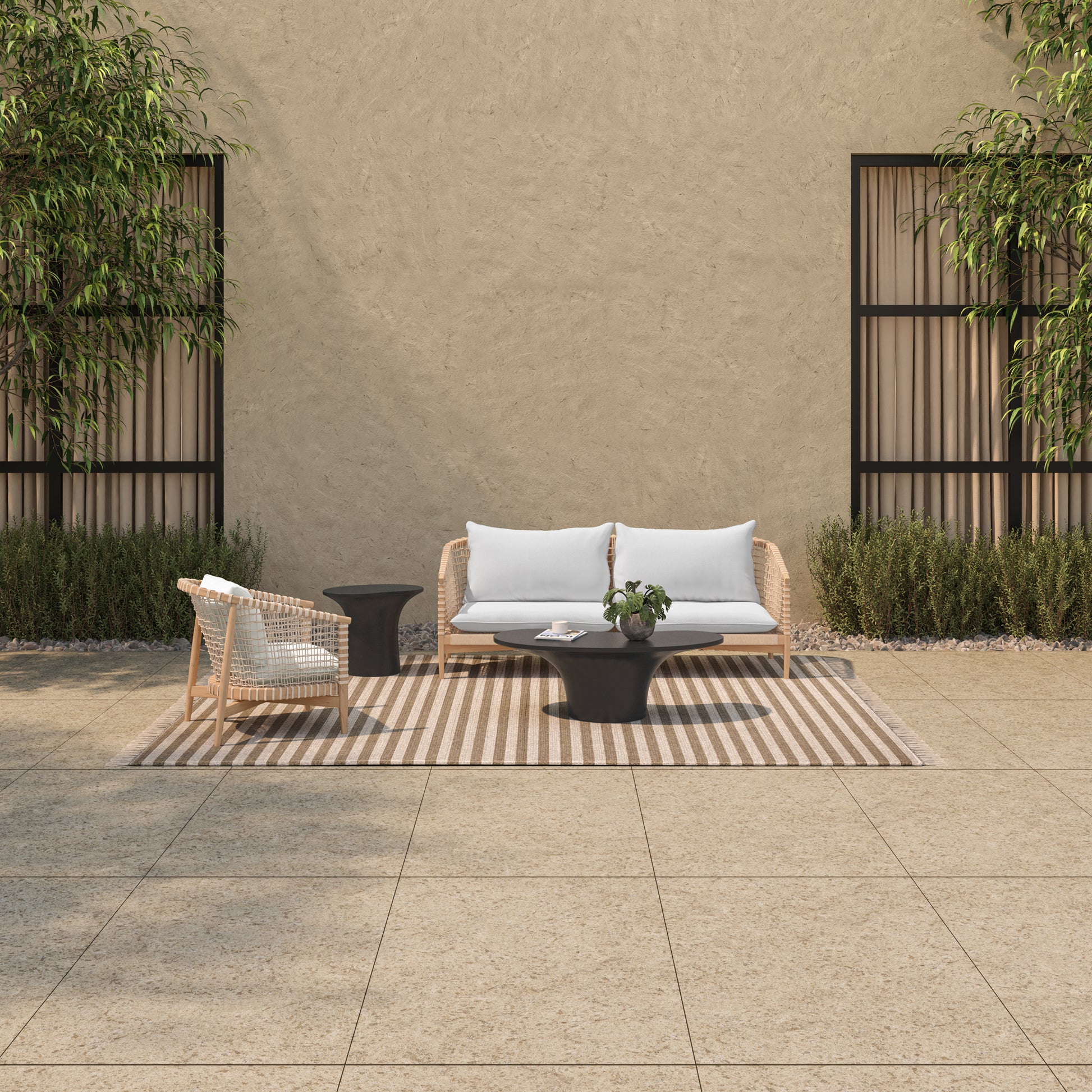 Yumi Outdoor Coffee Table Black by Moe's Home Collection - view 2