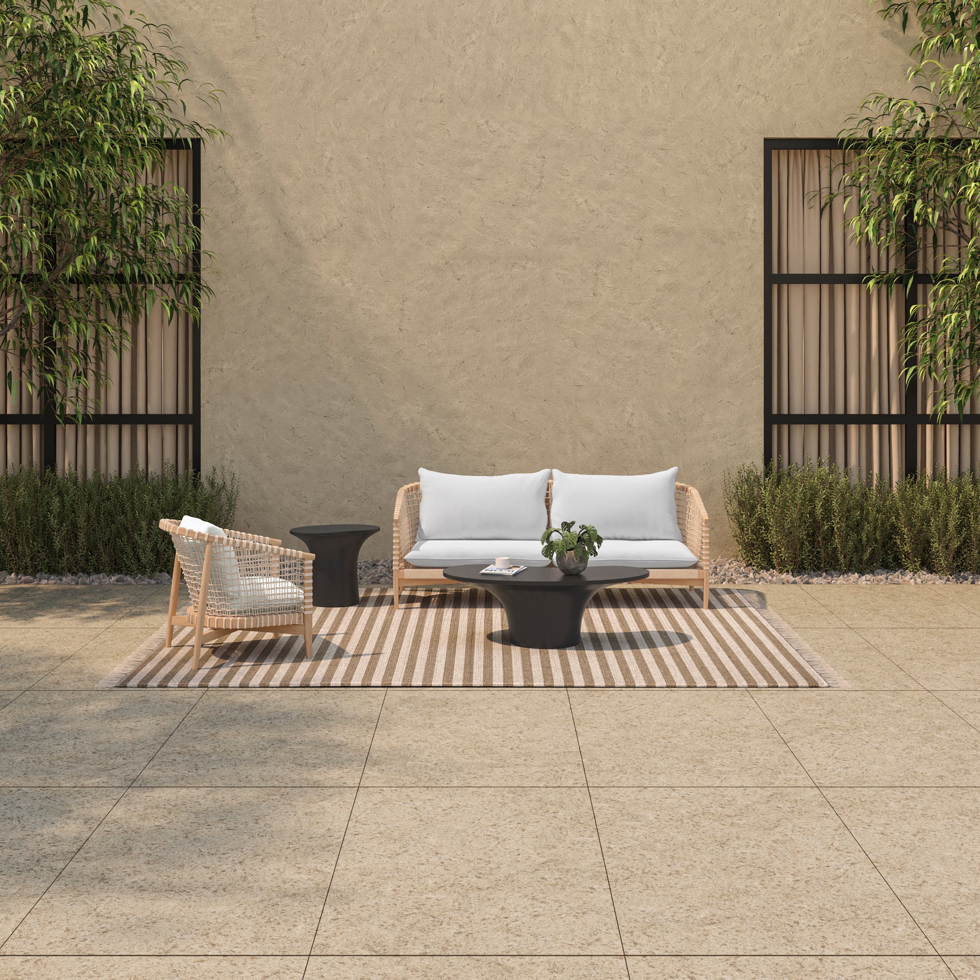 Yumi Outdoor Coffee Table Black by Moe's Home Collection - view 2