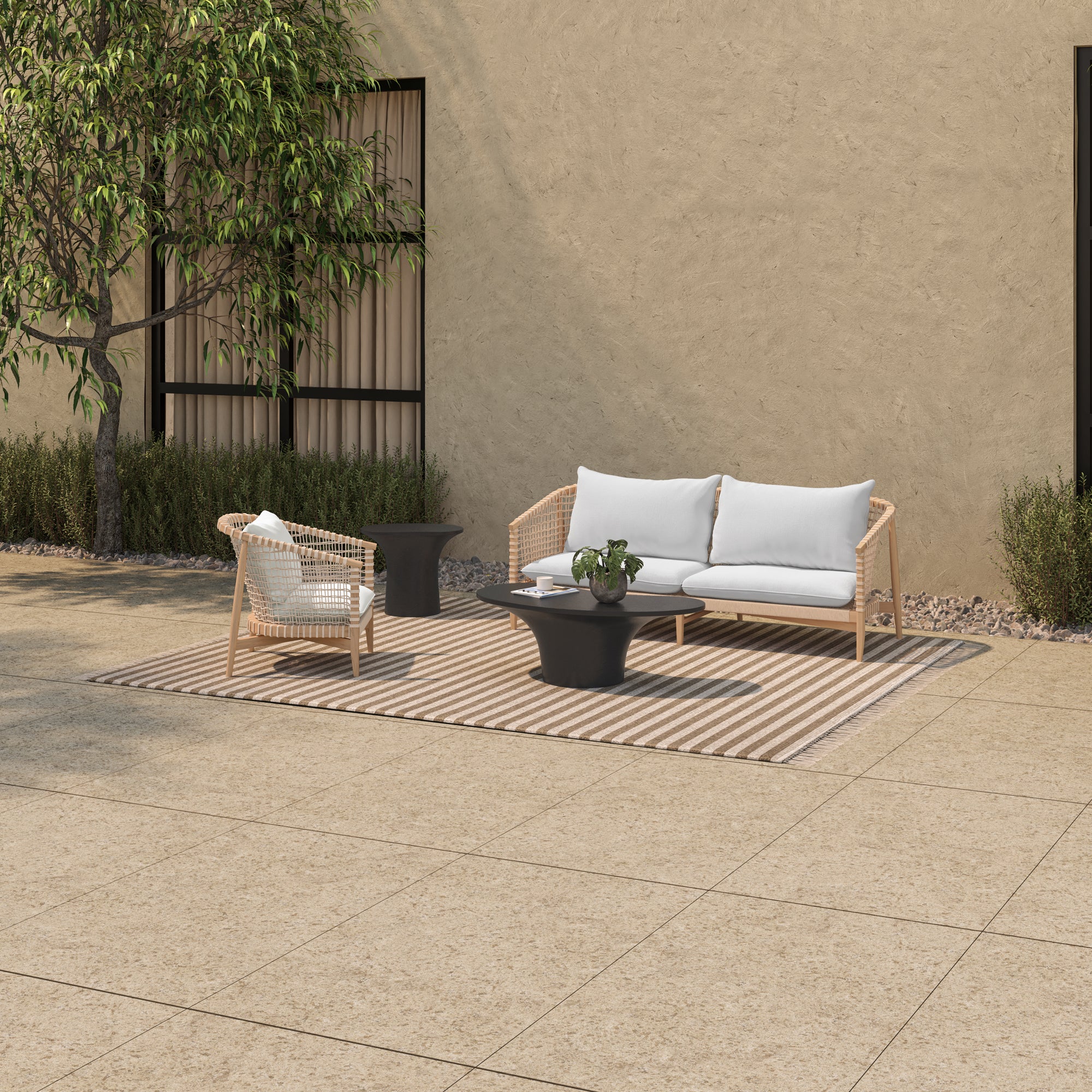 Yumi Outdoor Coffee Table Black by Moe's Home Collection - view 3