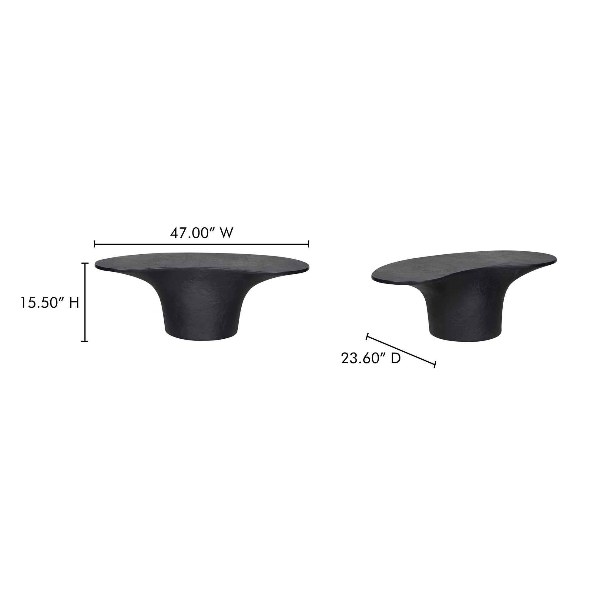 Yumi Outdoor Coffee Table Black by Moe's Home Collection - view 4