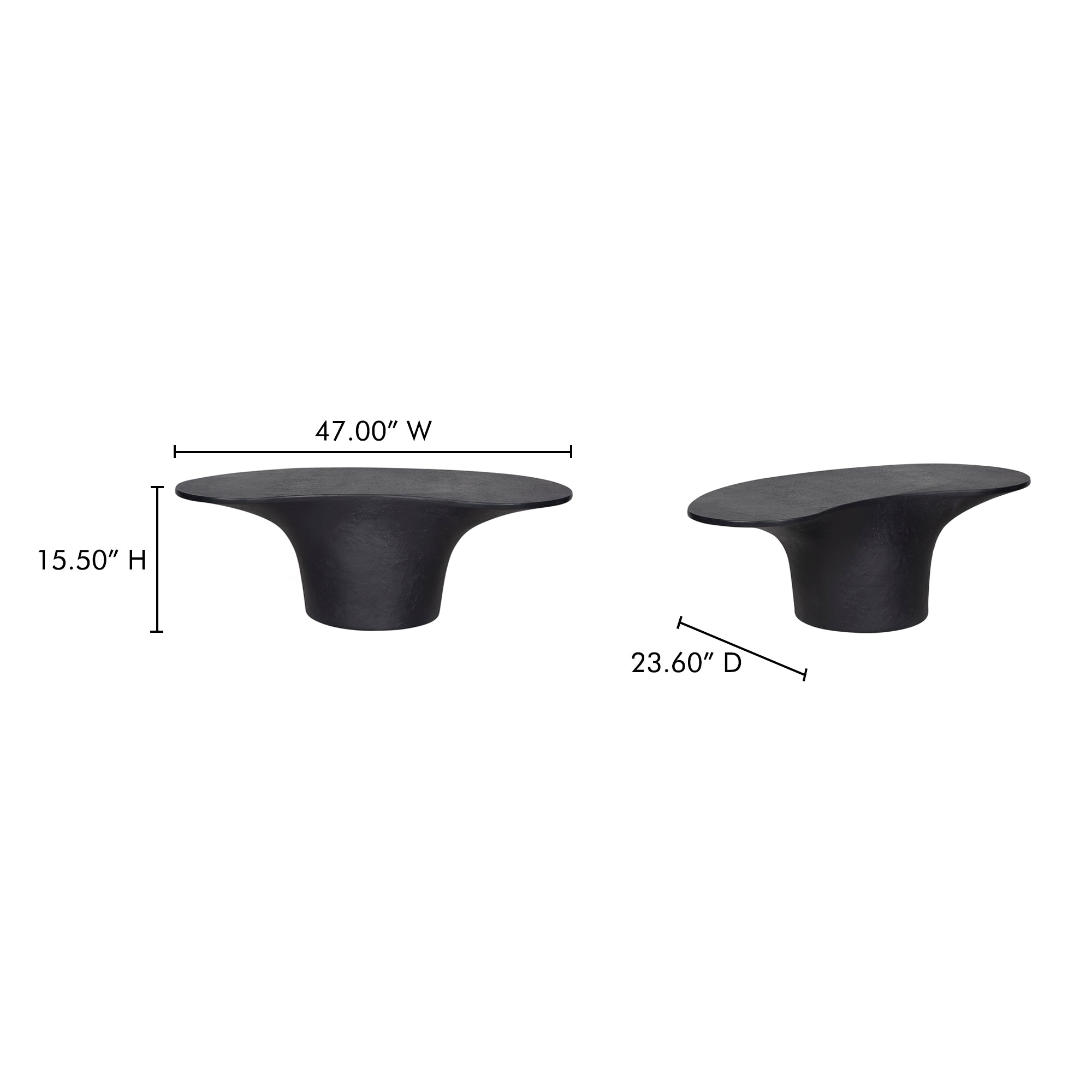 Yumi Outdoor Coffee Table Black by Moe's Home Collection - view 4