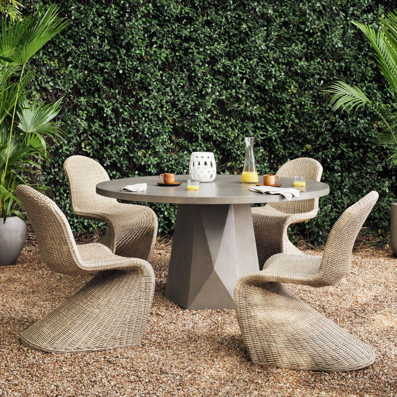 Portia Vintage White Outdoor Dining Chair