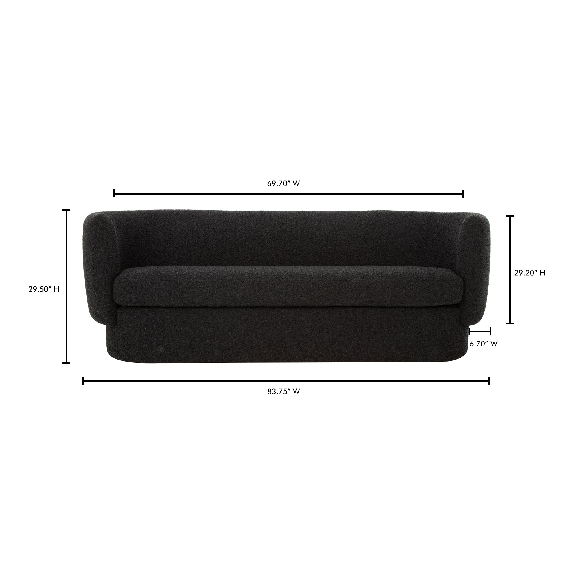 Koba Sofa Maya Black by Moe's Home Collection - view 9