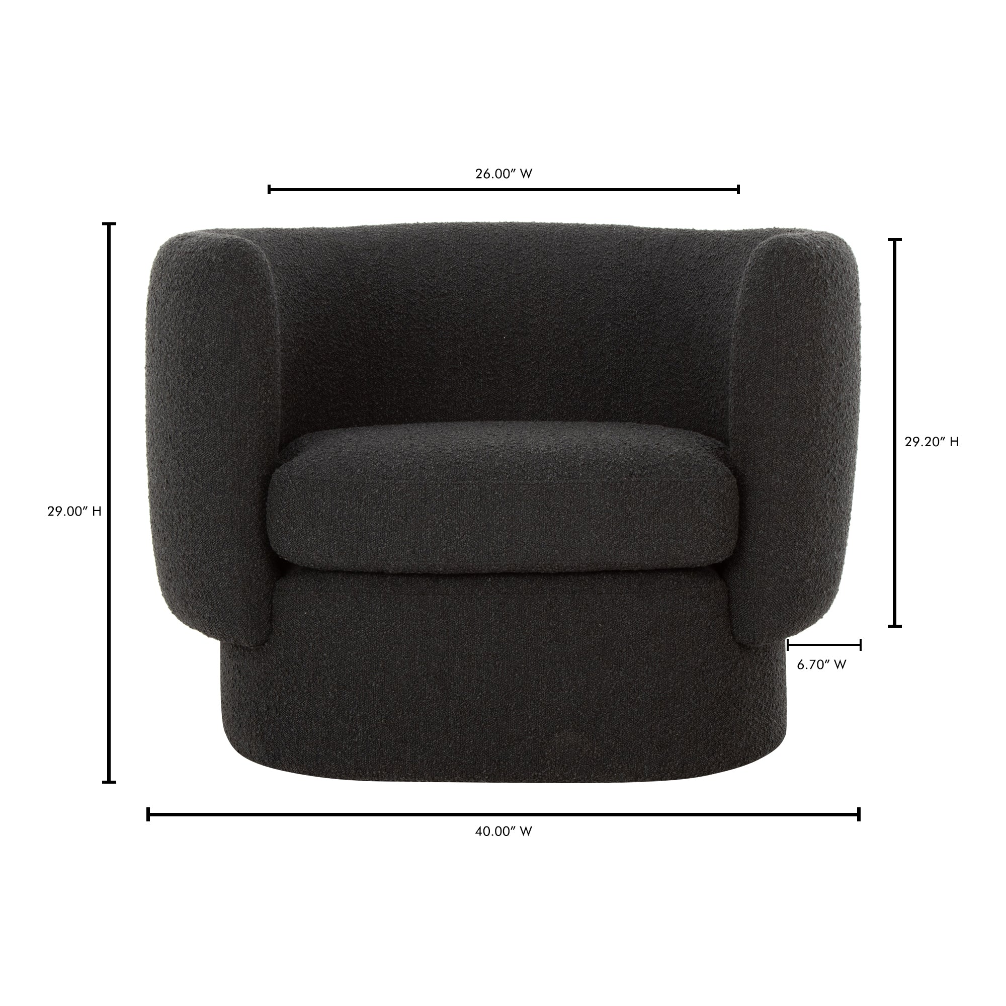 Koba Chair Maya Black by Moe's Home Collection - view 8