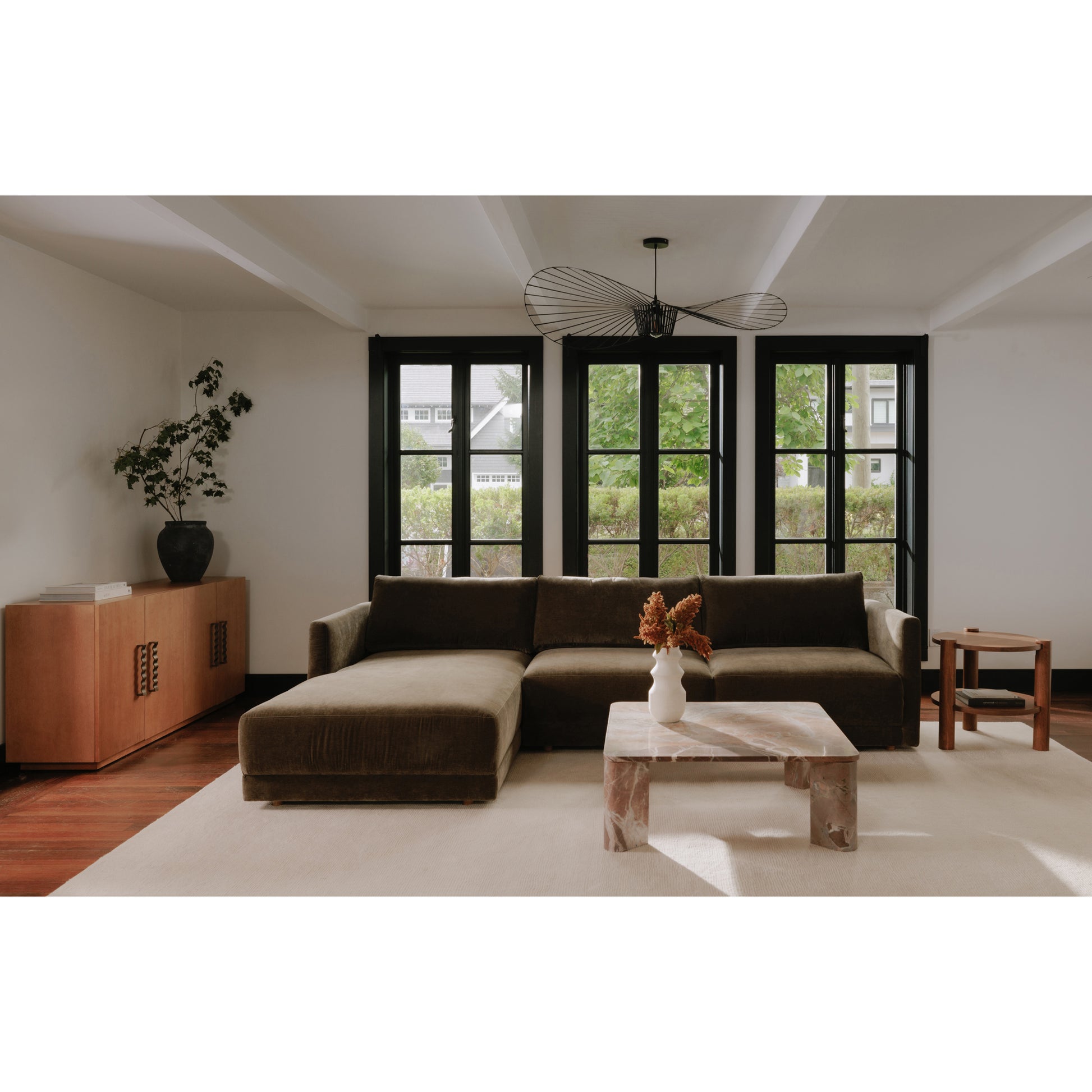 Bryn Sectional Right Heritage Cedar Green by Moe's Home Collection - view 4