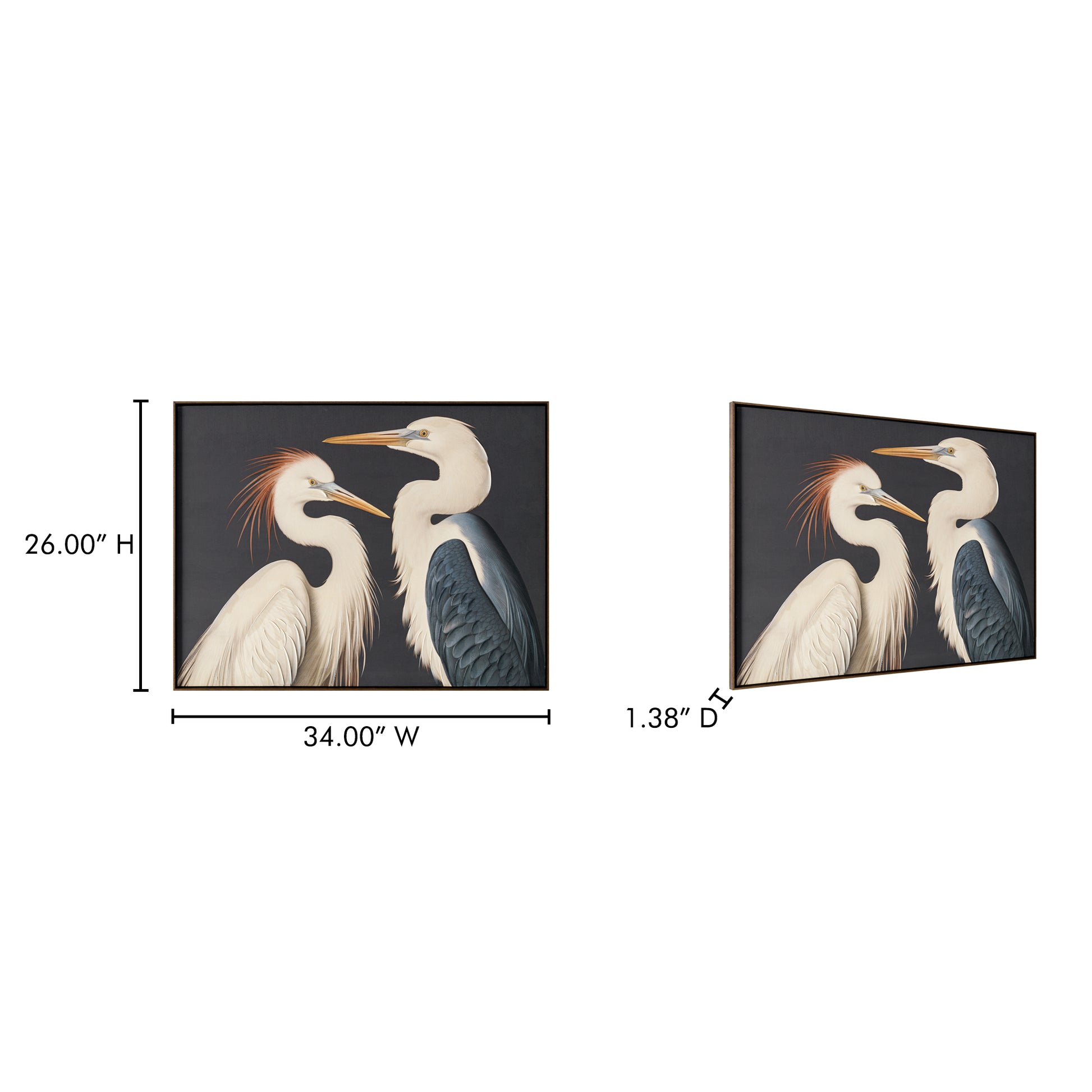 Two Cranes Framed Painting by Moe's Home Collection - view 3