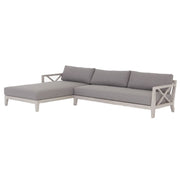 Huntington Grey Teak 2-Piece Outdoor Sectional-LAF