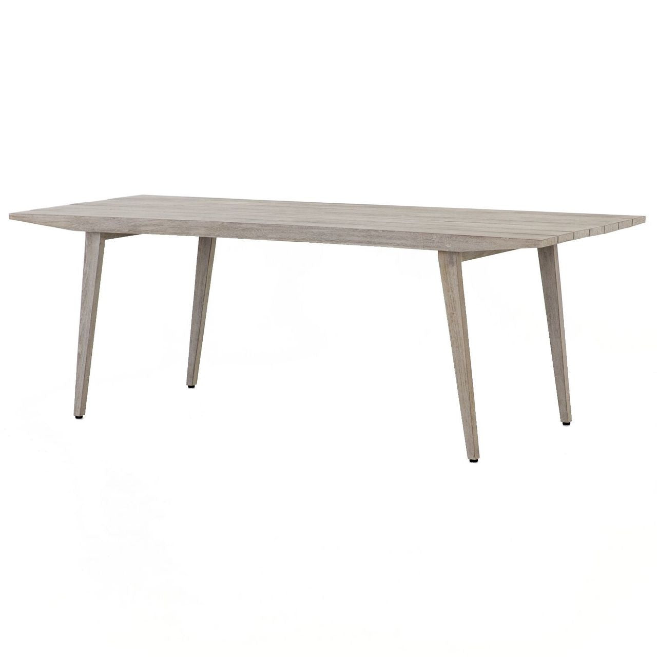Hansen Grey Teak Wood Tapered Outdoor Dining Table 87"