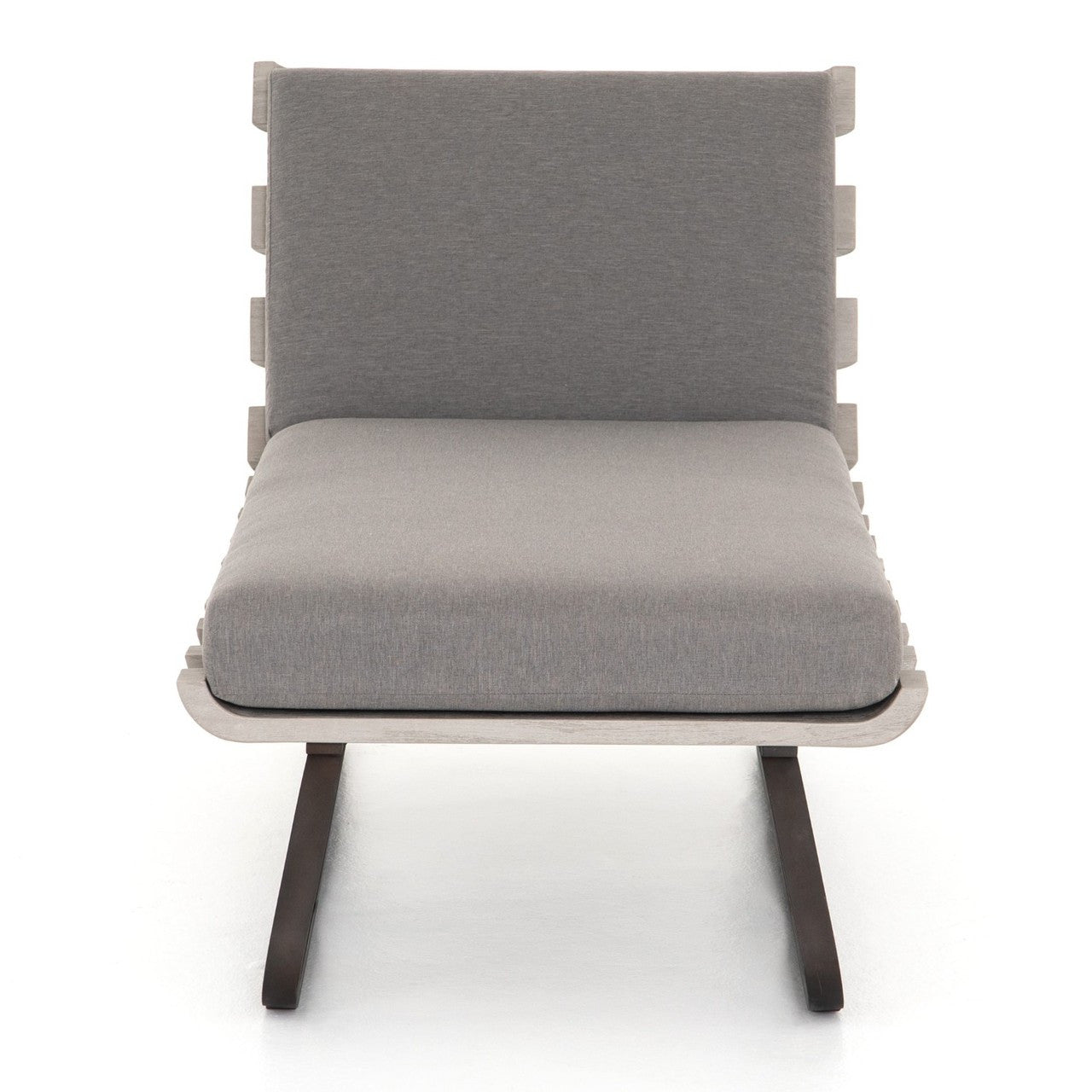 Dimitri Teak Wood Charcoal Outdoor Chaise Lounge Daybed