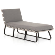 Dimitri Teak Wood Charcoal Outdoor Chaise Lounge Daybed