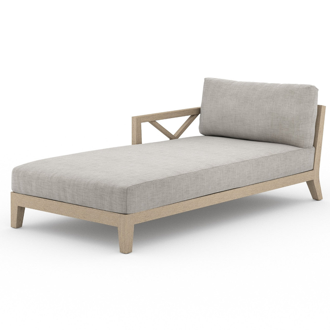Huntington Outdoor Sectional Left Arm Chaise Laf, Washed Brown
