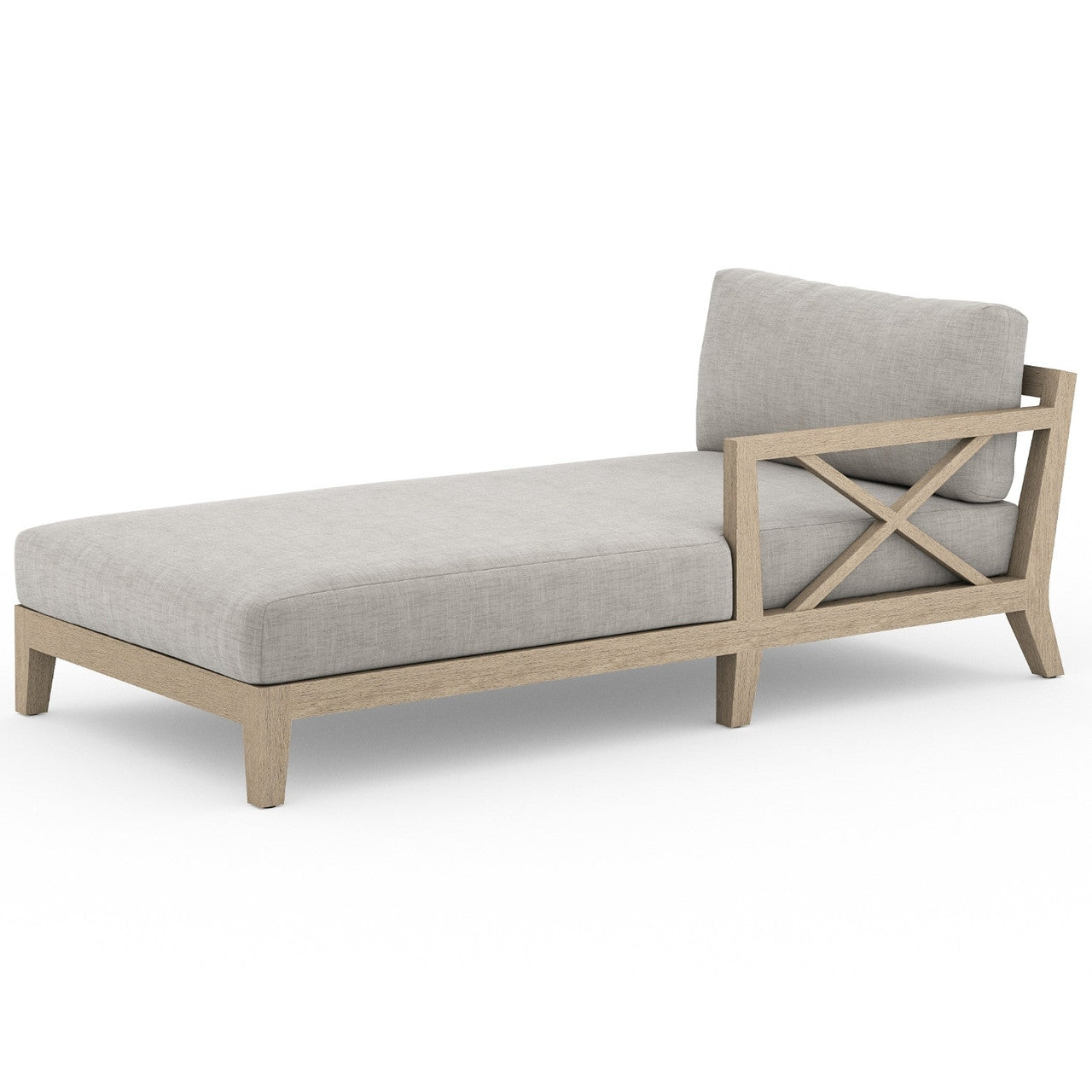 HUNTINGTON OUTDOOR SECTIONAL RAF CHAISE PIECE, WASHED BROWN