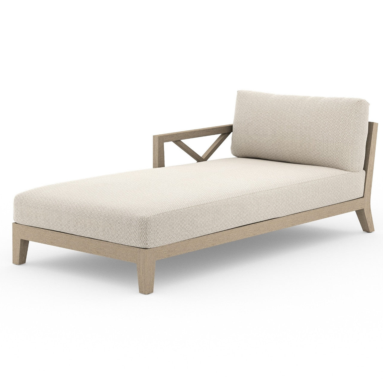 Huntington Outdoor Sectional Left Arm Chaise Laf, Washed Brown
