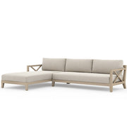 Huntington Brown Teak Outdoor 2-Pc Laf Outdoor Sectional