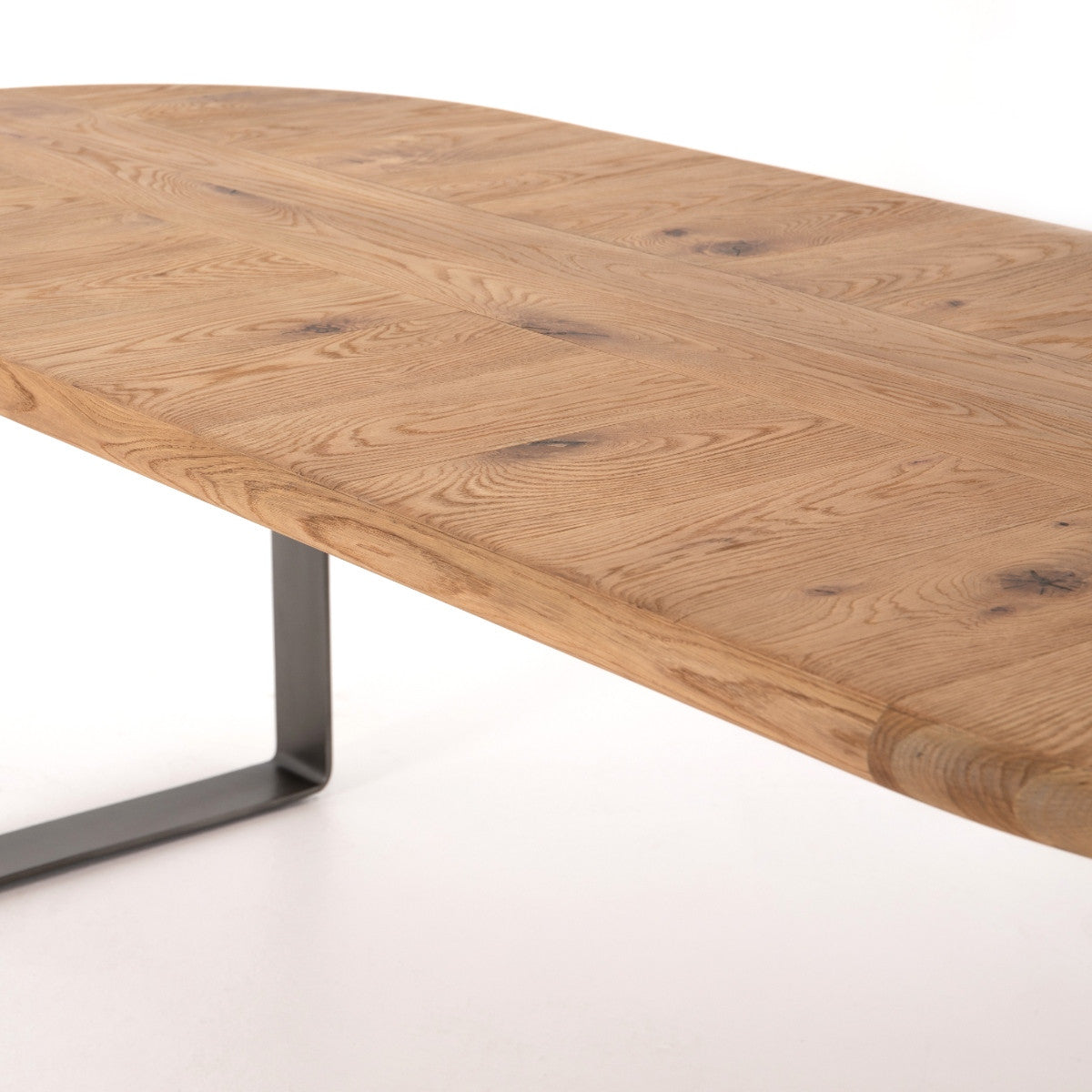 Tracey Boyd,Skate Oak Wood + Metal Oval Dining Table 94",JTRB-012