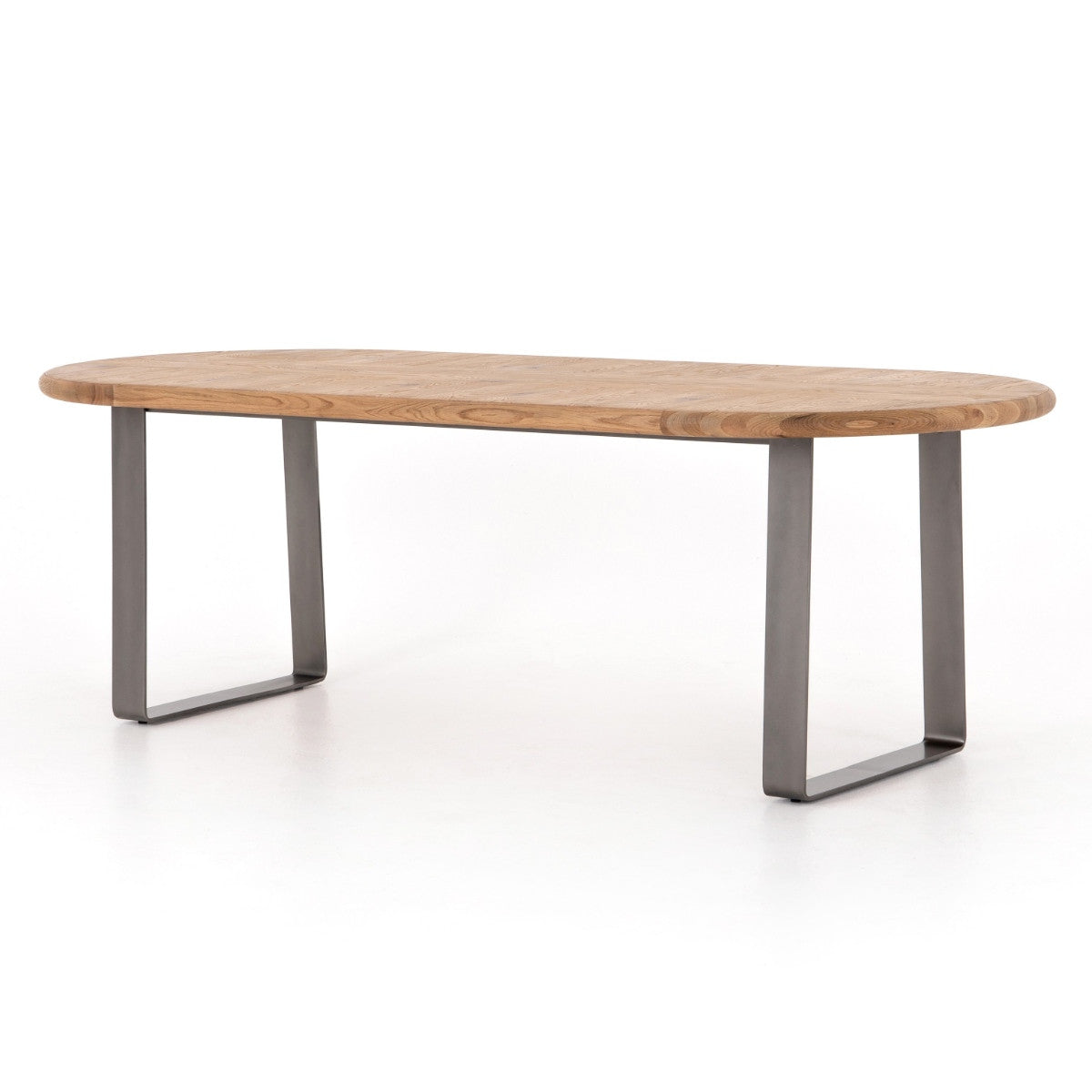 Skate Oak Wood + Metal Oval Dining Table 94",JTRB-012