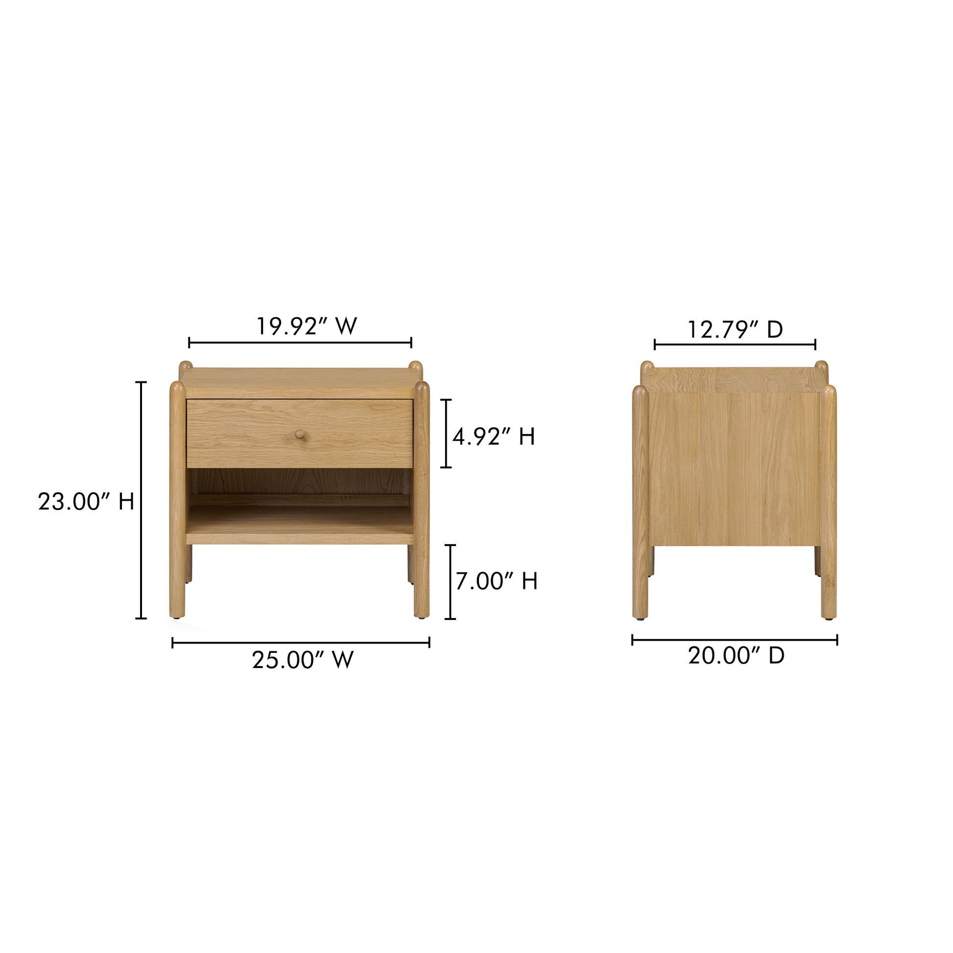 Billy Nightstand Natural by Moe's Home Collection - view 3