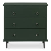 Reagan 3 Drawer Nightstand Deep Green by Moe's Home Collection