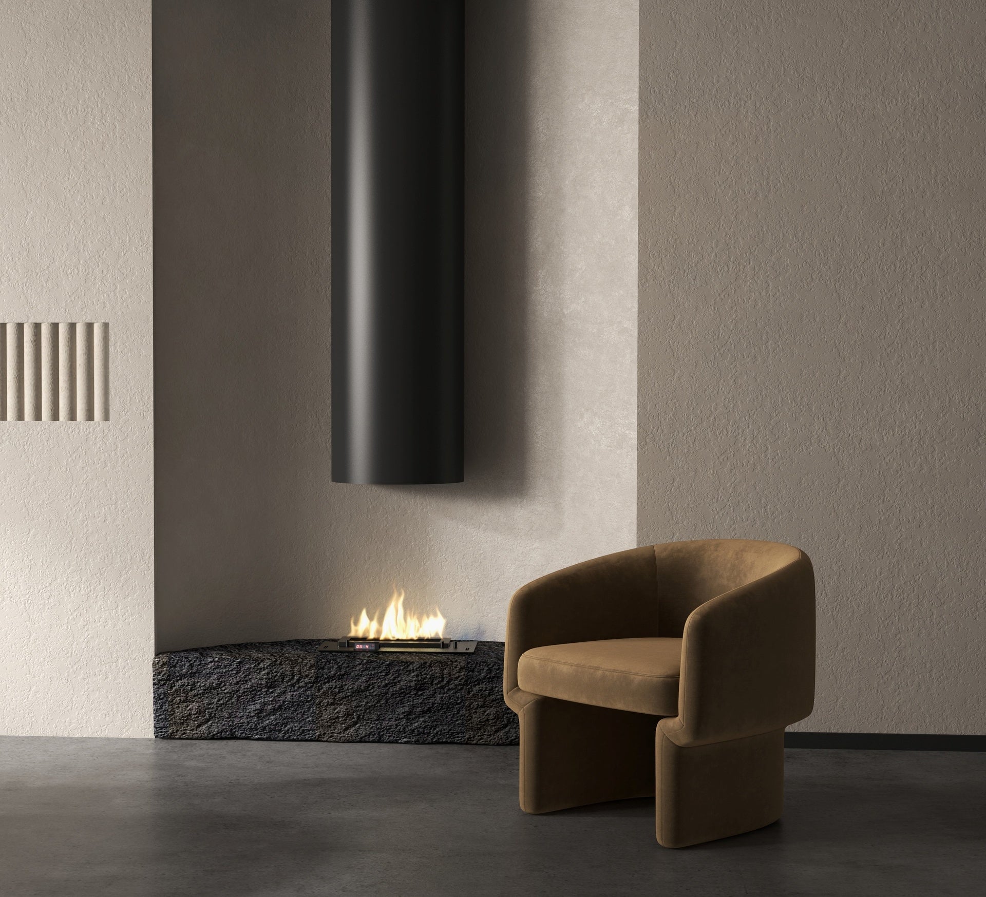 Jessie White Boucle Accent Chair by Urbia