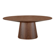 Otago Oval Dining Table Walnut Brown by Moe's Home Collection