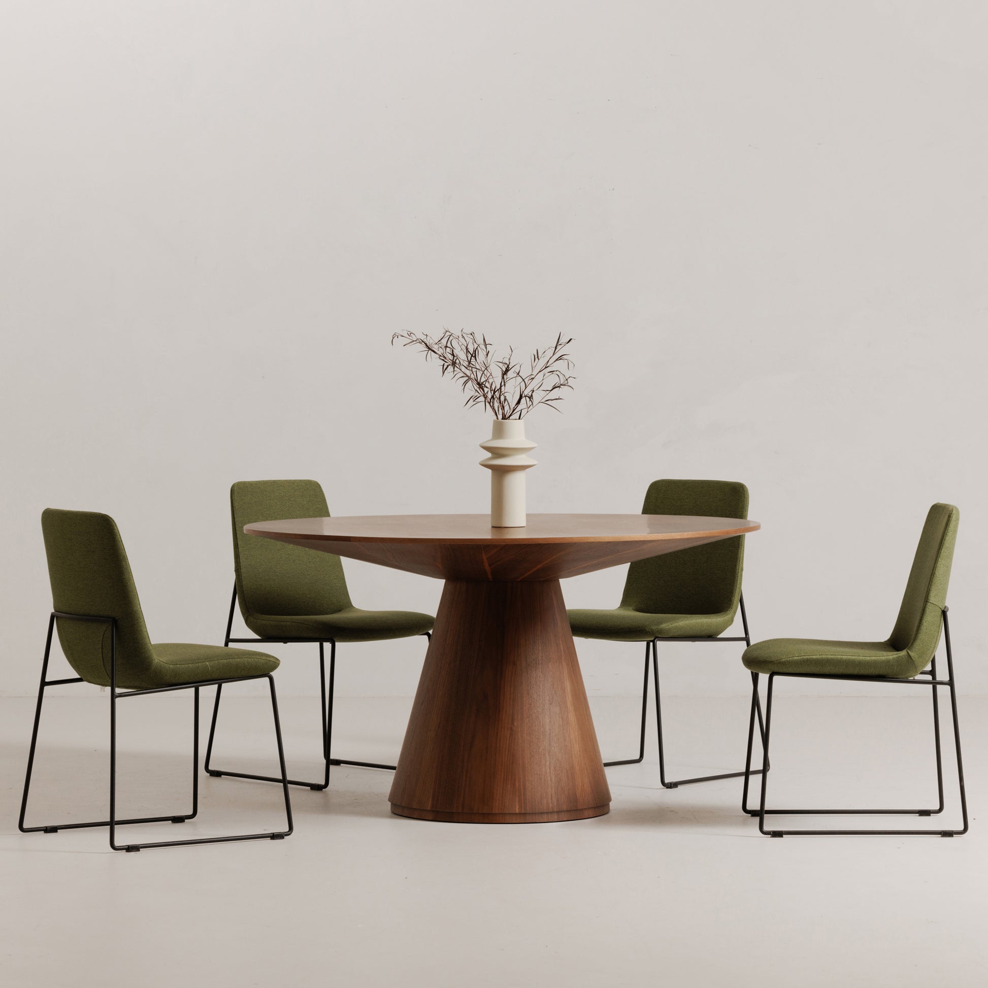 Otago 47In Round Dining Table Walnut by Moe's Home Collection - view 3