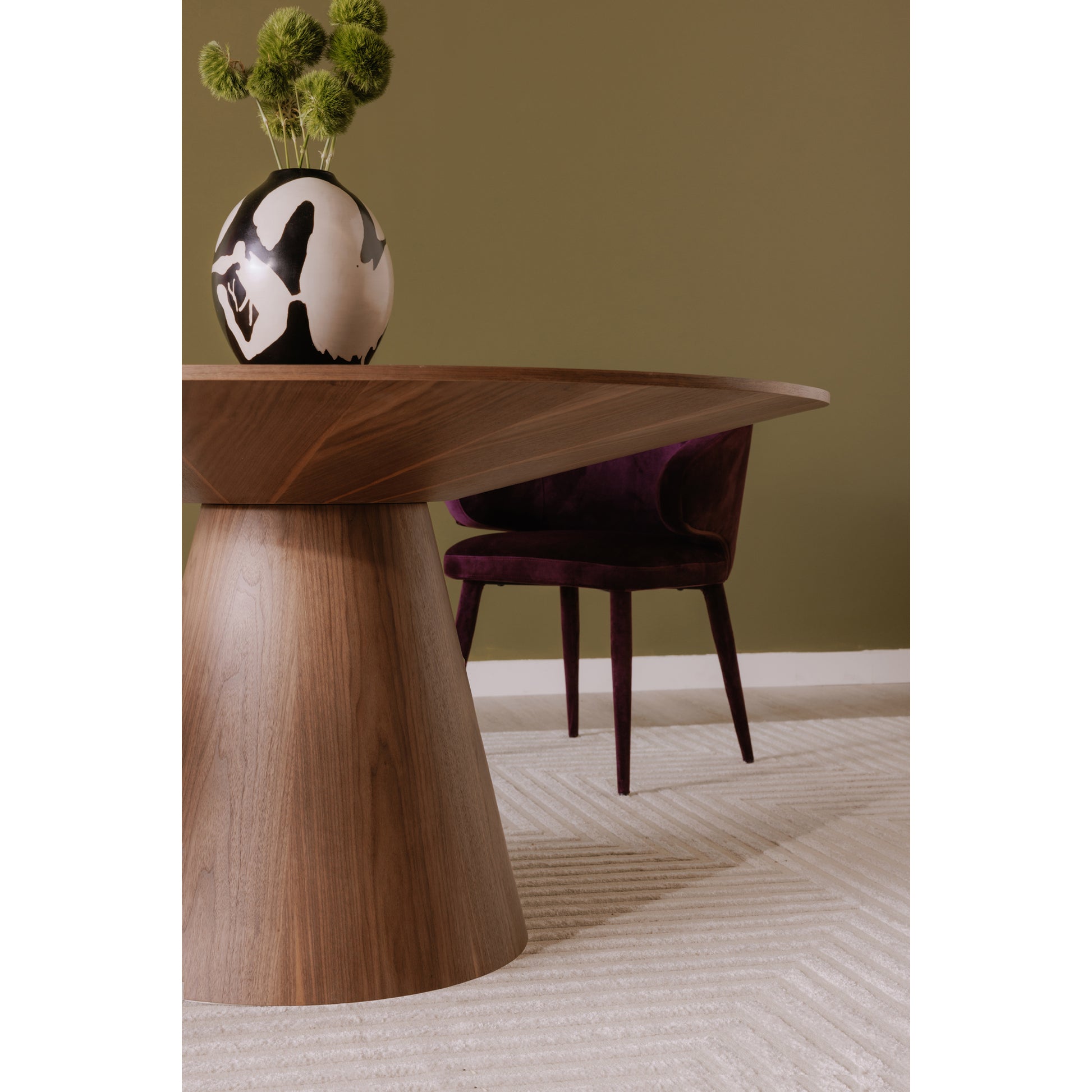 Otago Round 54In Dining Table Walnut Brown by Moe's Home Collection - view 2