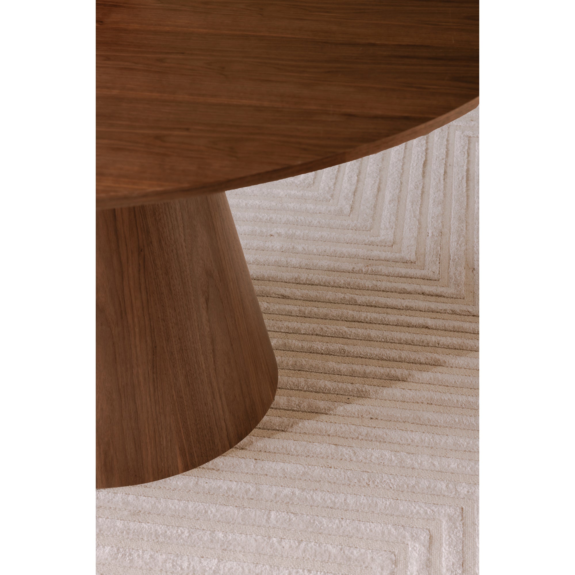 Otago Round 54In Dining Table Walnut Brown by Moe's Home Collection - view 3