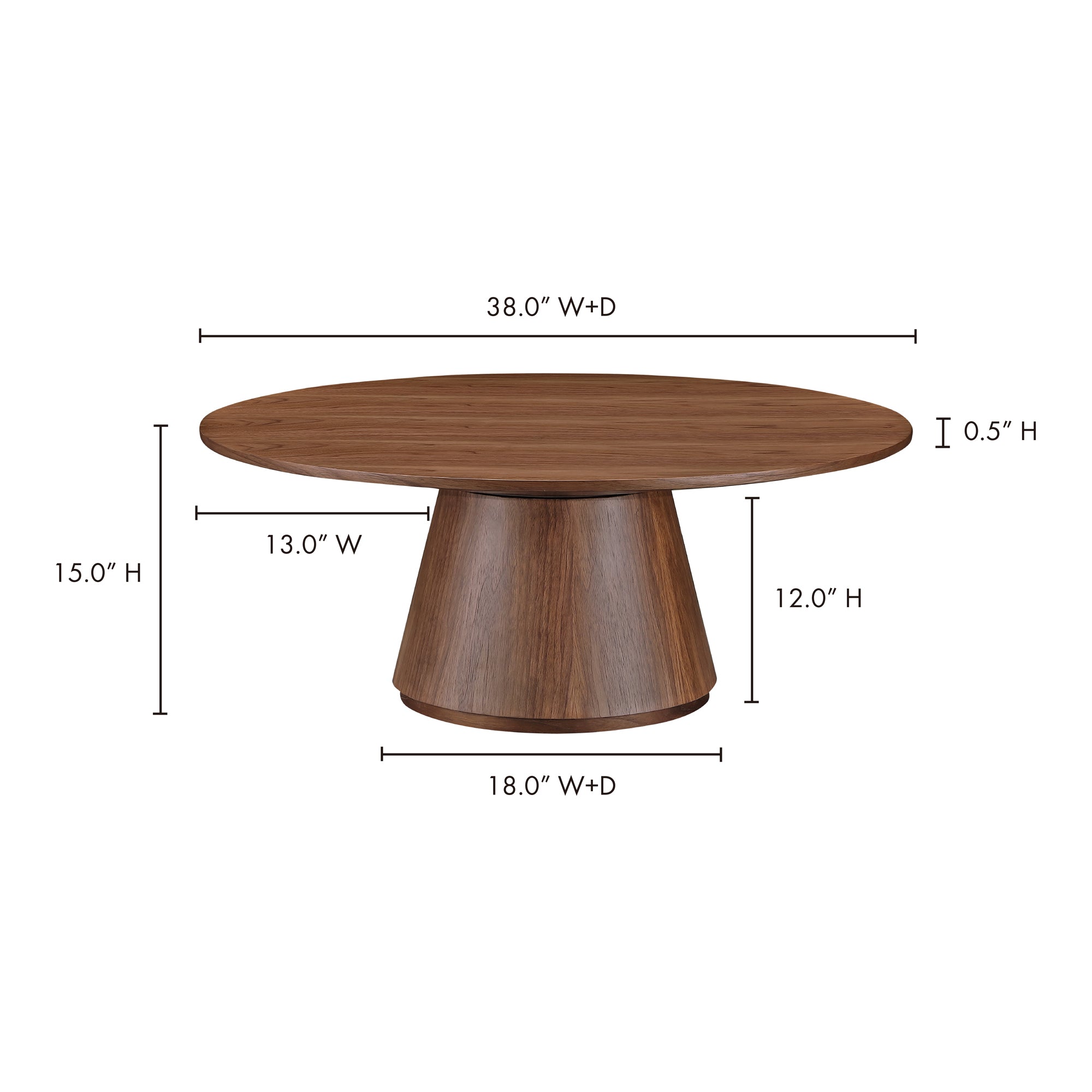 Otago Coffee Table Walnut Brown by Moe's Home Collection - view 4