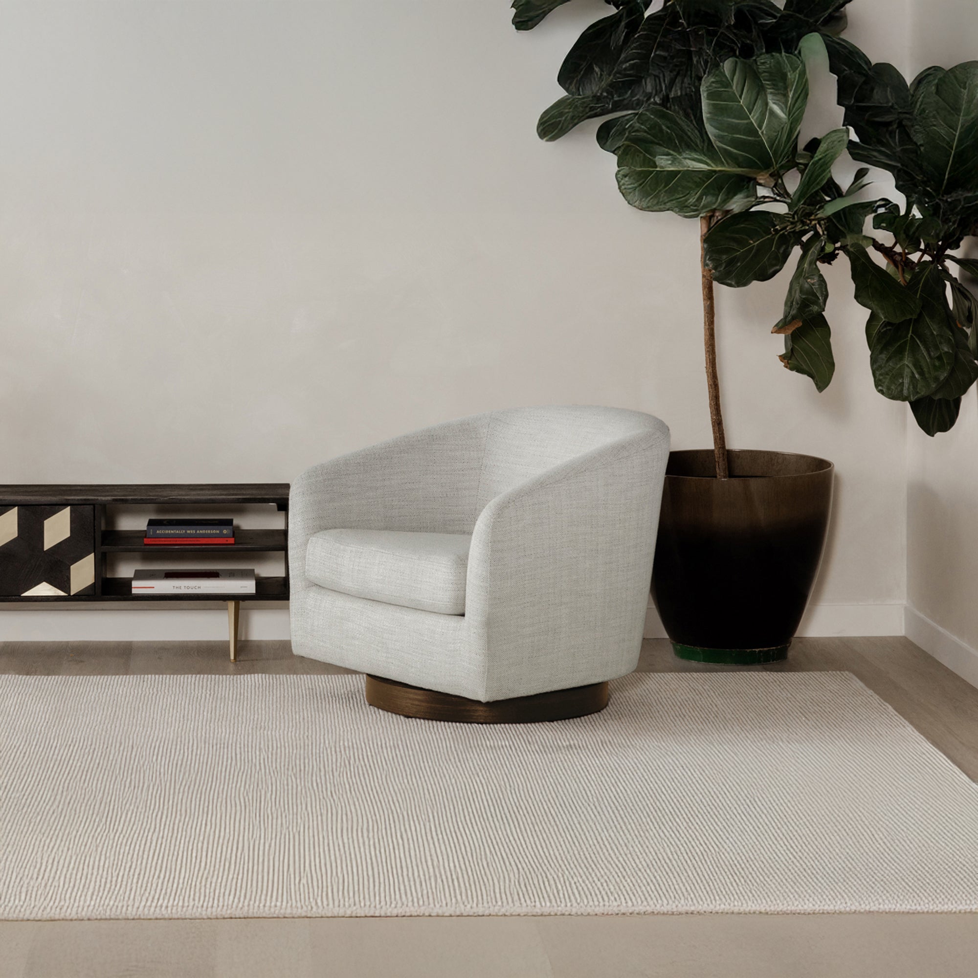 Oscy Swivel Chair Splashed White by Moe's Home Collection - view 2